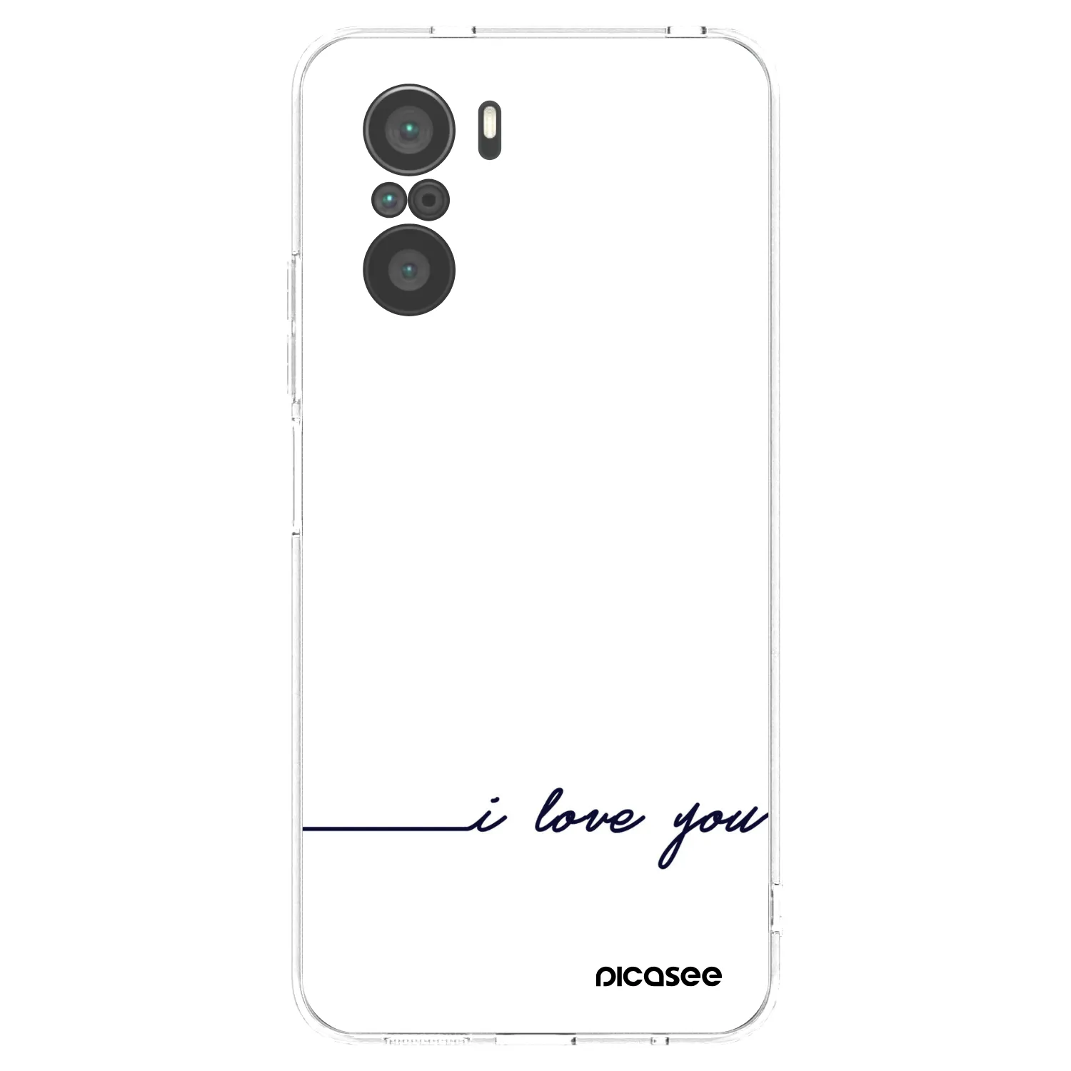 Picasee Xiaomi Poco F3 Hülle - Transparentes Silikon - Ich liebe dich