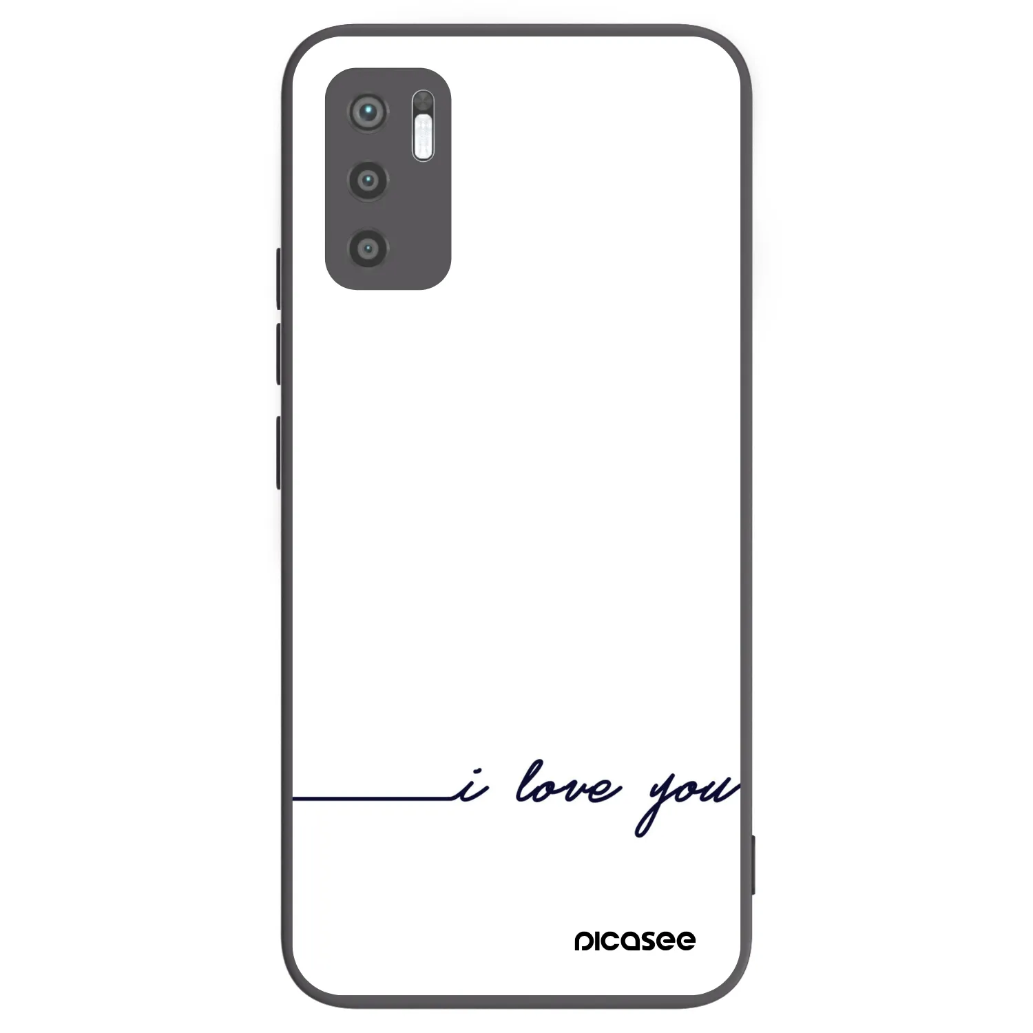 Picasee Xiaomi Redmi Note 10 5G Hülle - Schwarzes Silikon - Ich liebe dich