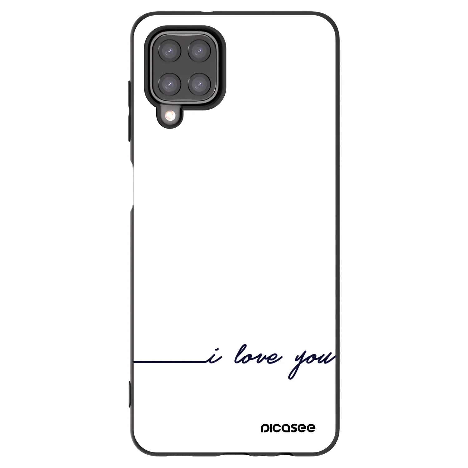 Picasee Samsung Galaxy M12 M127F Hülle - Schwarzes Silikon - Ich liebe dich