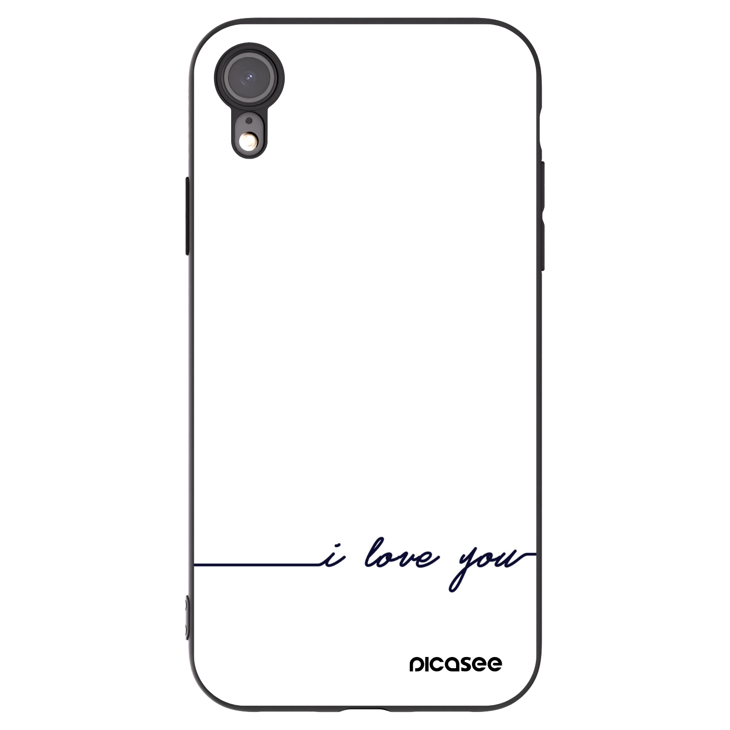 Picasee Apple iPhone XR Hülle - Schwarzes Silikon - Ich liebe dich