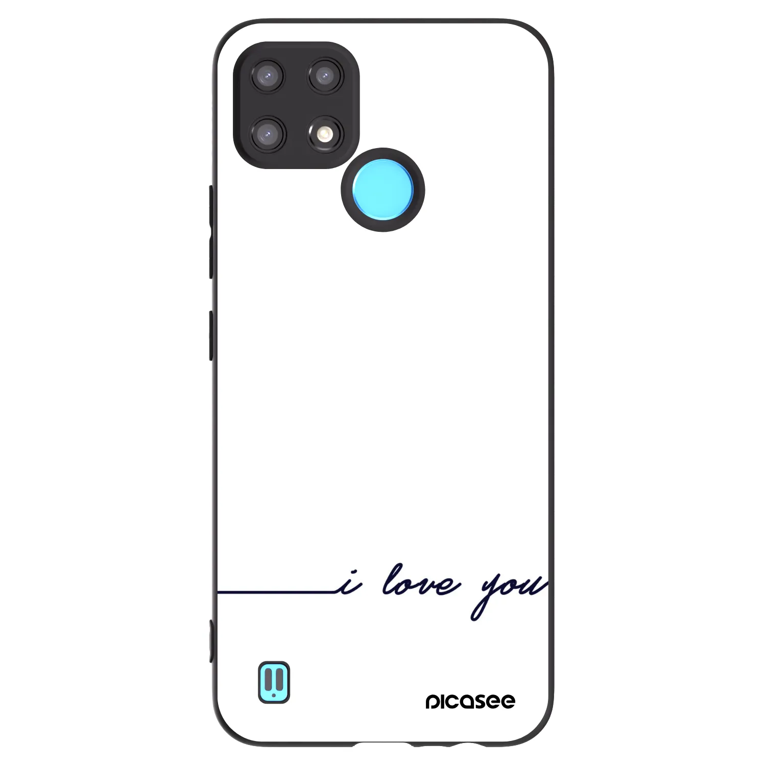 Picasee Realme C21 Hülle - Schwarzes Silikon - Ich liebe dich
