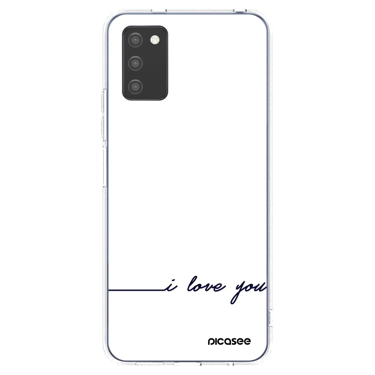 Picasee Samsung Galaxy A03s A037G Hülle - Transparentes Silikon - Ich liebe dich