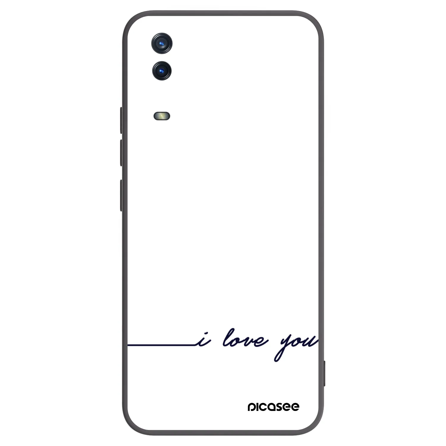 Picasee Vivo Y11s Hülle - Schwarzes Silikon - Ich liebe dich