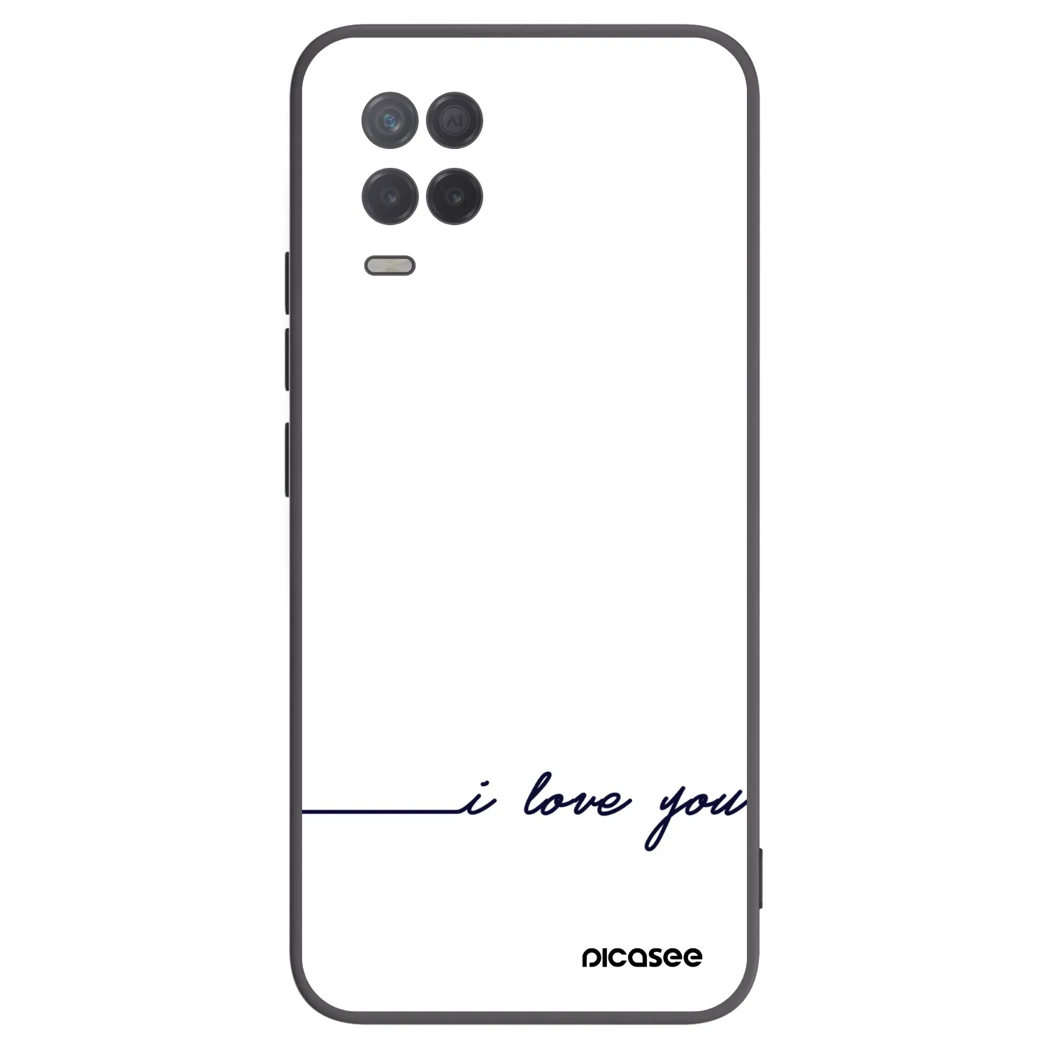 Picasee Realme 8 5G Hülle - Schwarzes Silikon - Ich liebe dich