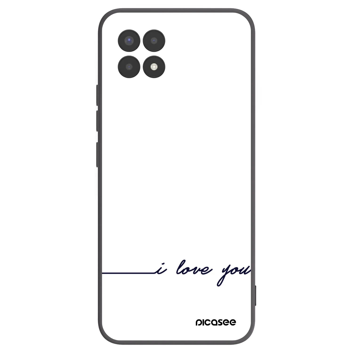 Picasee Realme 8i Hülle - Schwarzes Silikon - Ich liebe dich