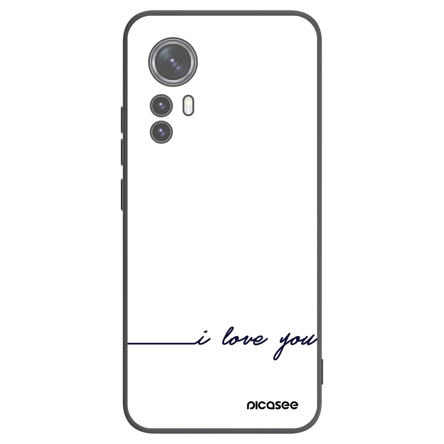 Picasee Xiaomi 12 Hülle - Schwarzes Silikon - Ich liebe dich