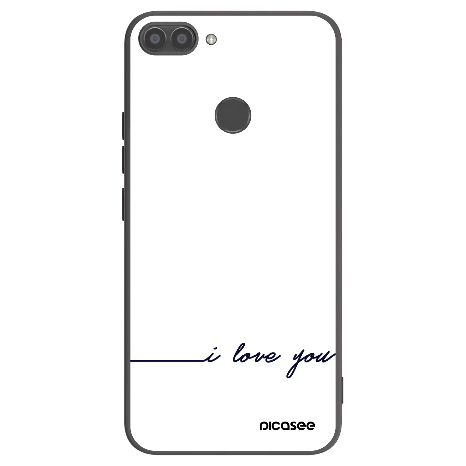 Picasee Huawei P Smart Hülle - Schwarzes Silikon - Ich liebe dich
