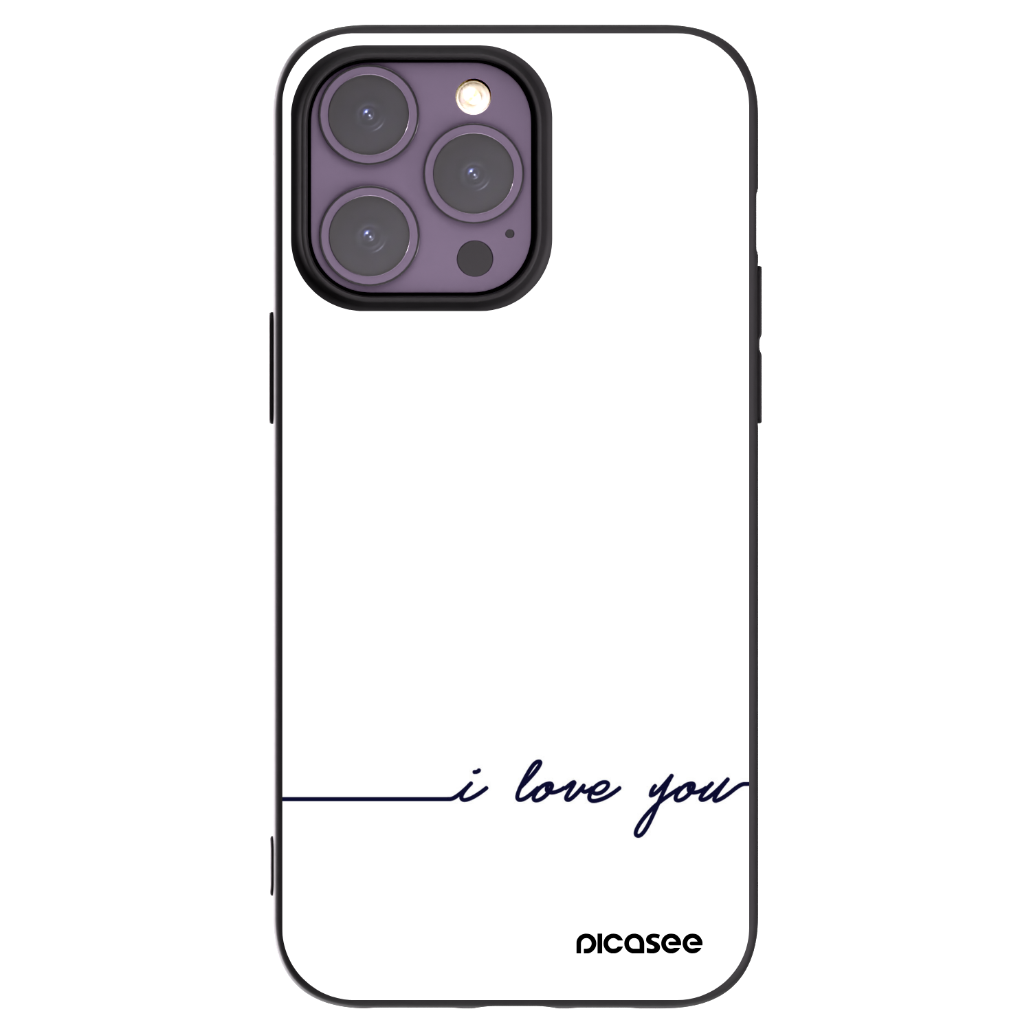 Picasee Apple iPhone 14 Pro Max Hülle - Schwarzes Silikon - Ich liebe dich