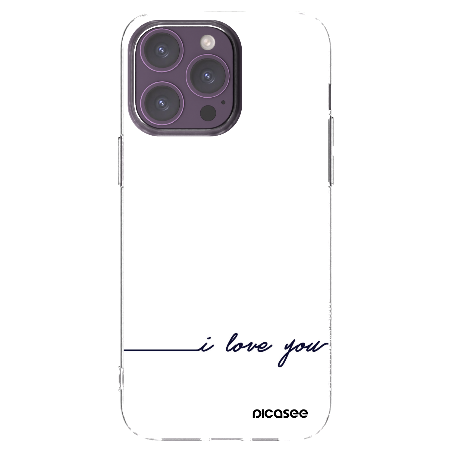 Picasee Apple iPhone 14 Pro Max Hülle - Transparentes Silikon - Ich liebe dich