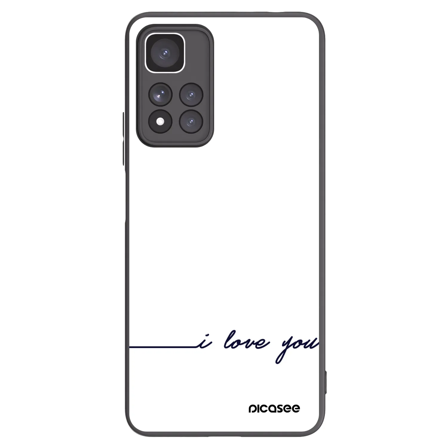 Picasee Xiaomi Redmi Note 11 Pro+ 5G Hülle - Schwarzes Silikon - Ich liebe dich