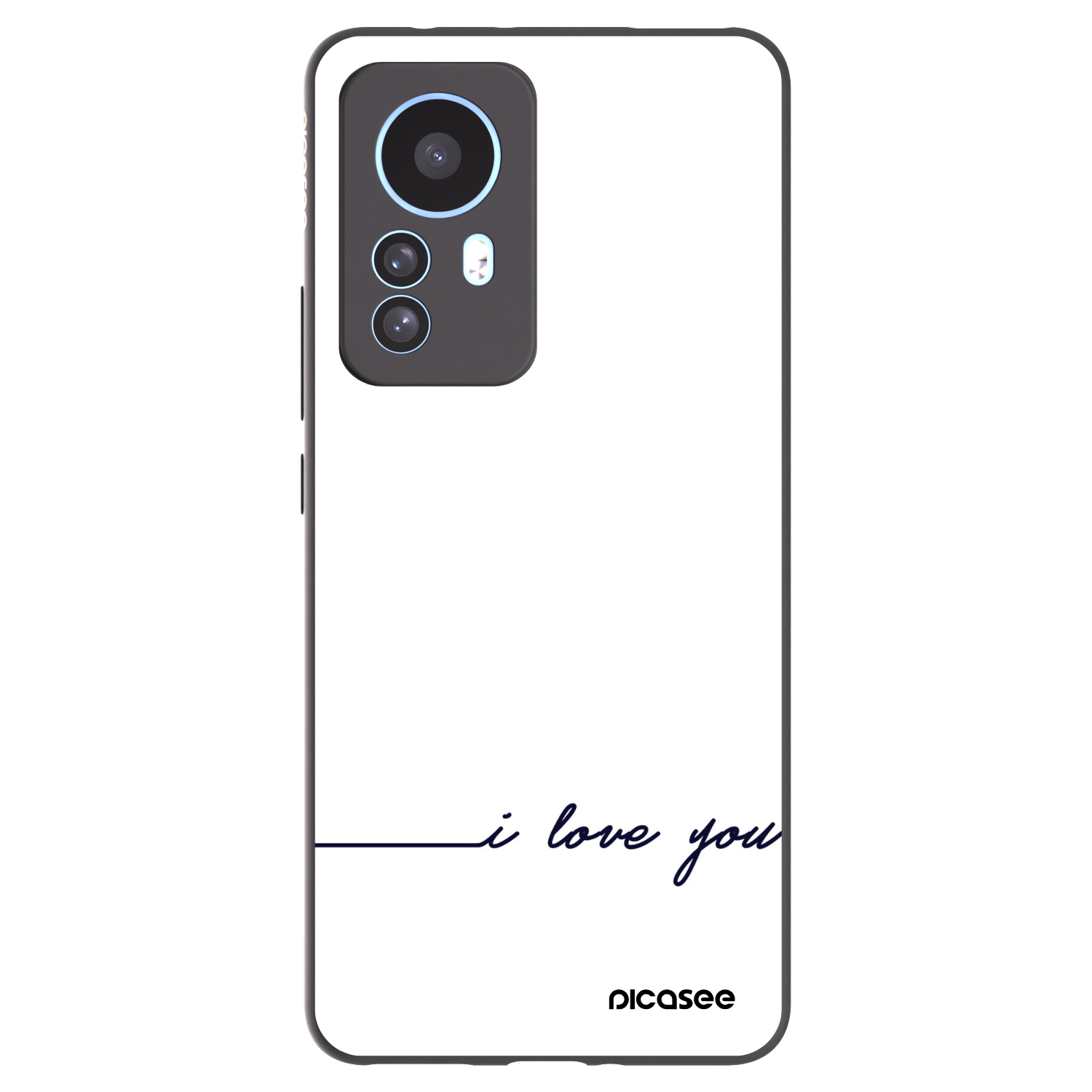 Picasee Xiaomi 12T Pro Hülle - Schwarzes Silikon - Ich liebe dich