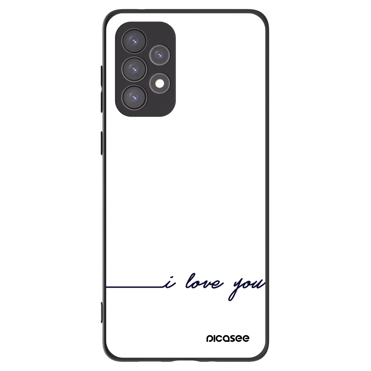 Picasee Samsung Galaxy A73 5G Hülle - Schwarzes Silikon - Ich liebe dich