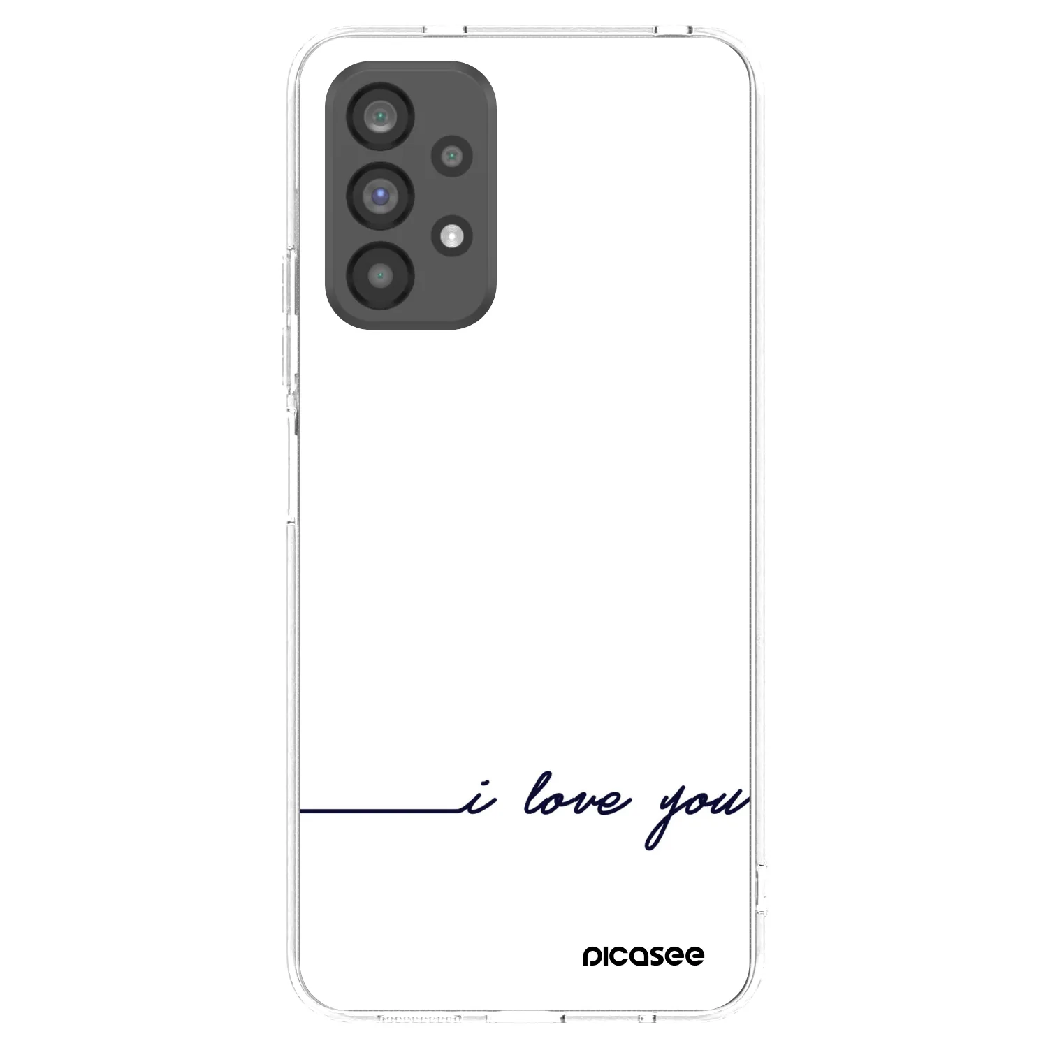 Picasee Samsung Galaxy A73 5G Hülle - Transparentes Silikon - Ich liebe dich