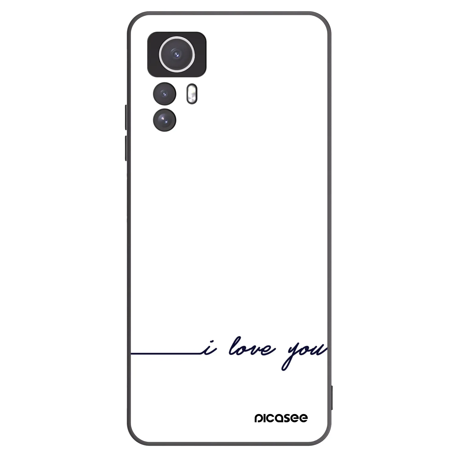 Picasee Xiaomi Redmi Note 12S Hülle - Schwarzes Silikon - Ich liebe dich