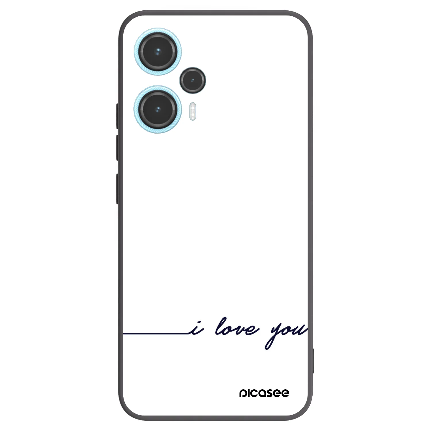 Picasee Xiaomi Poco F5 Hülle - Schwarzes Silikon - Ich liebe dich