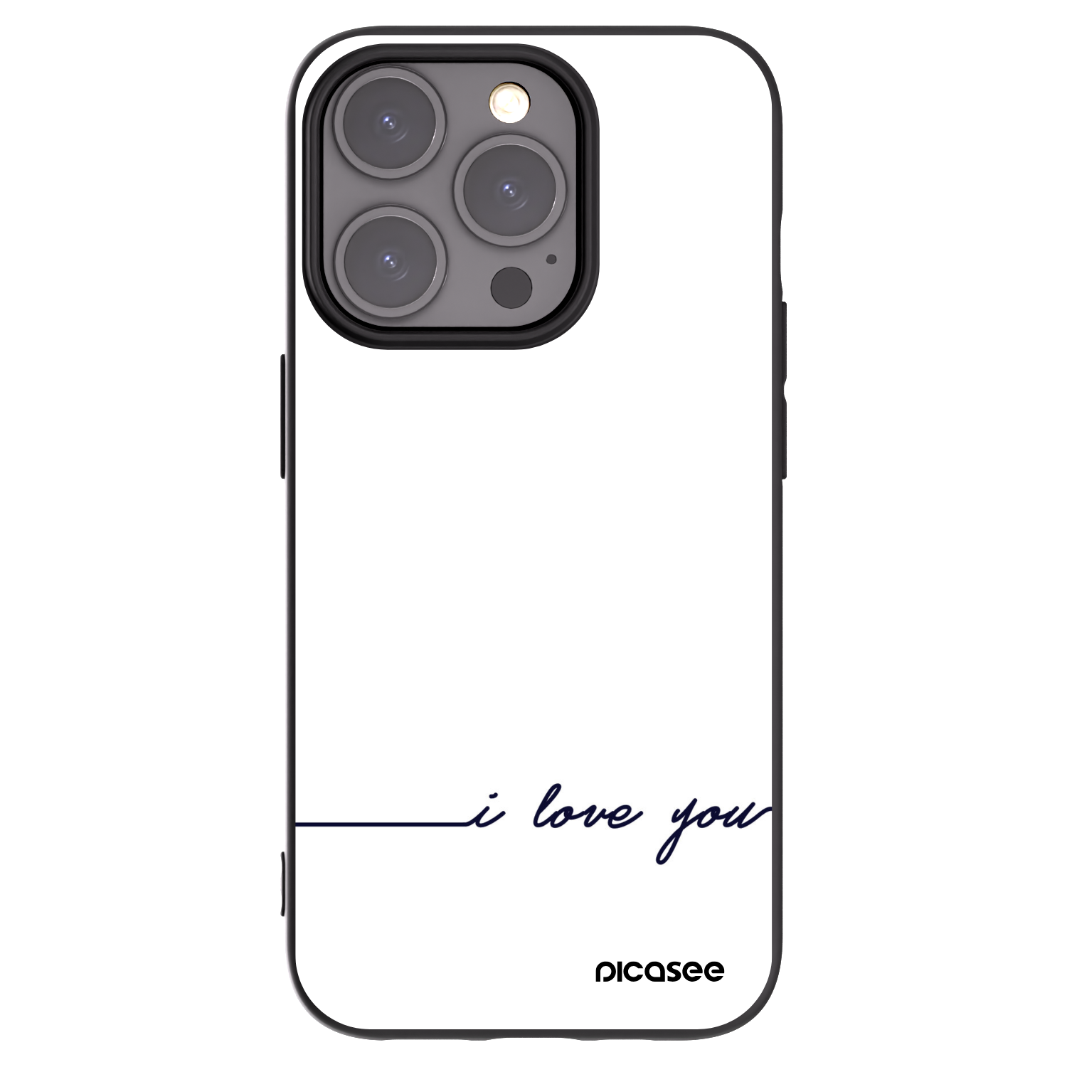Picasee Apple iPhone 15 Pro Hülle - Schwarzes Silikon - Ich liebe dich