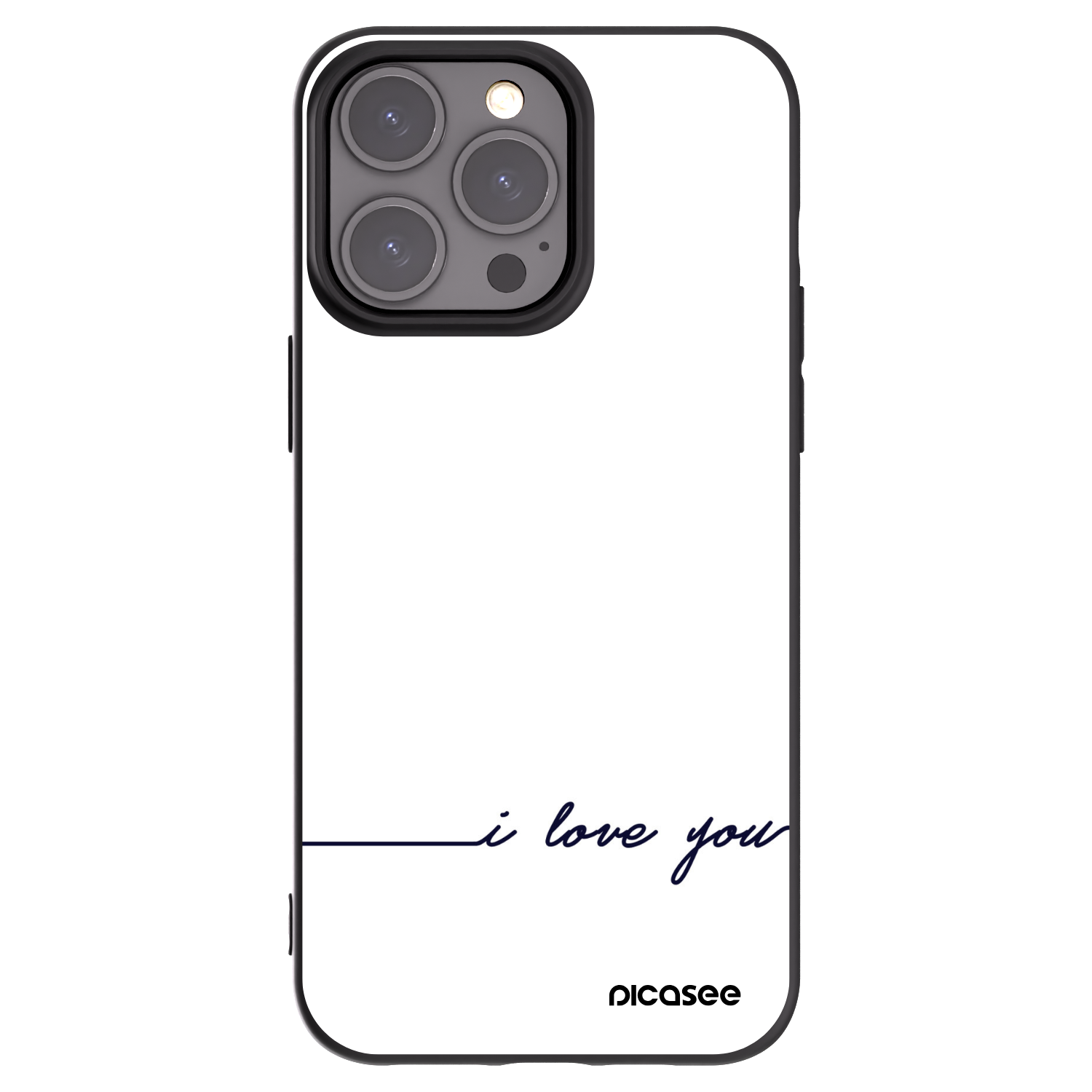 Picasee Apple iPhone 15 Pro Max Hülle - Schwarzes Silikon - Ich liebe dich