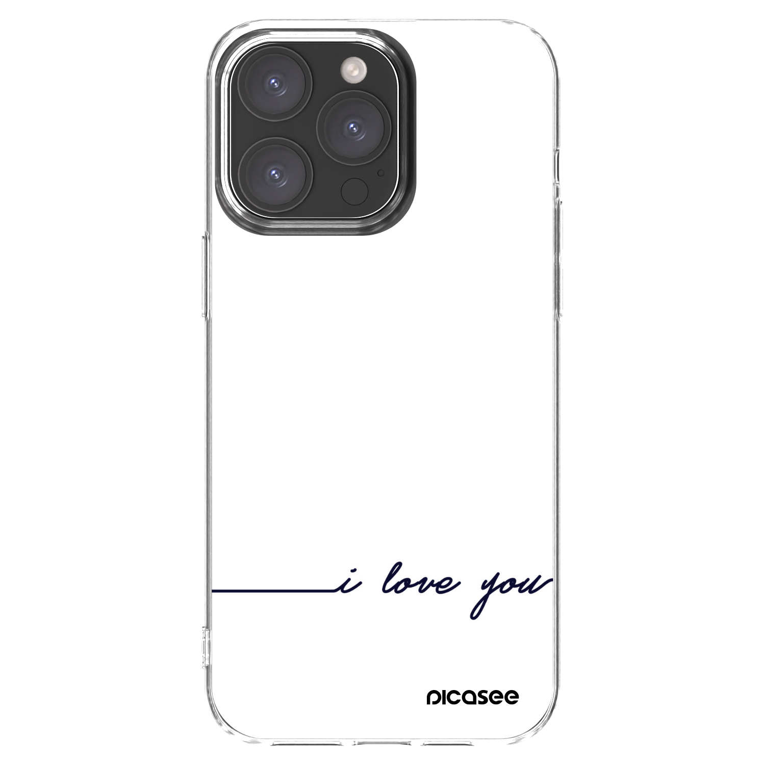 Picasee Apple iPhone 15 Pro Max Hülle - Transparentes Silikon - Ich liebe dich