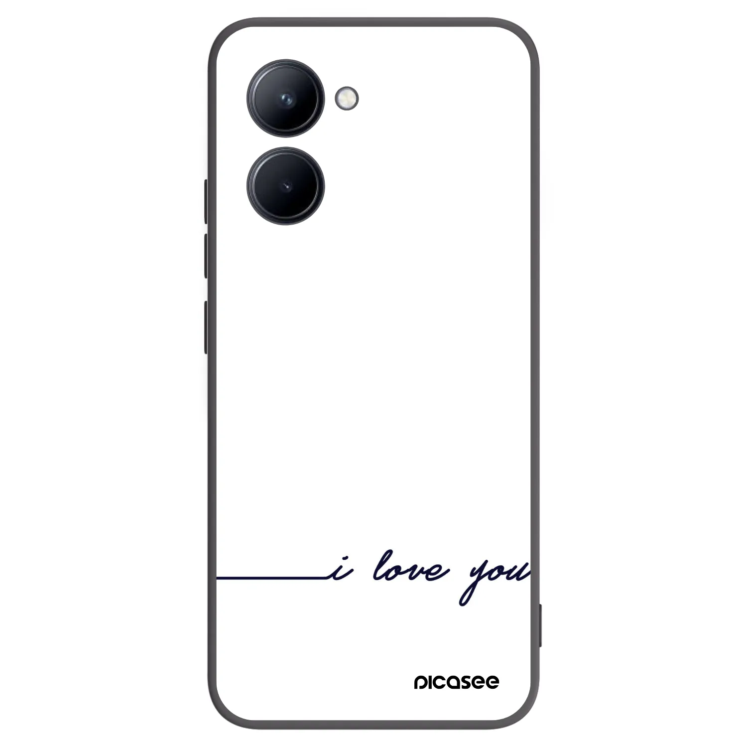Picasee Realme C33 (2023) Hülle - Schwarzes Silikon - Ich liebe dich