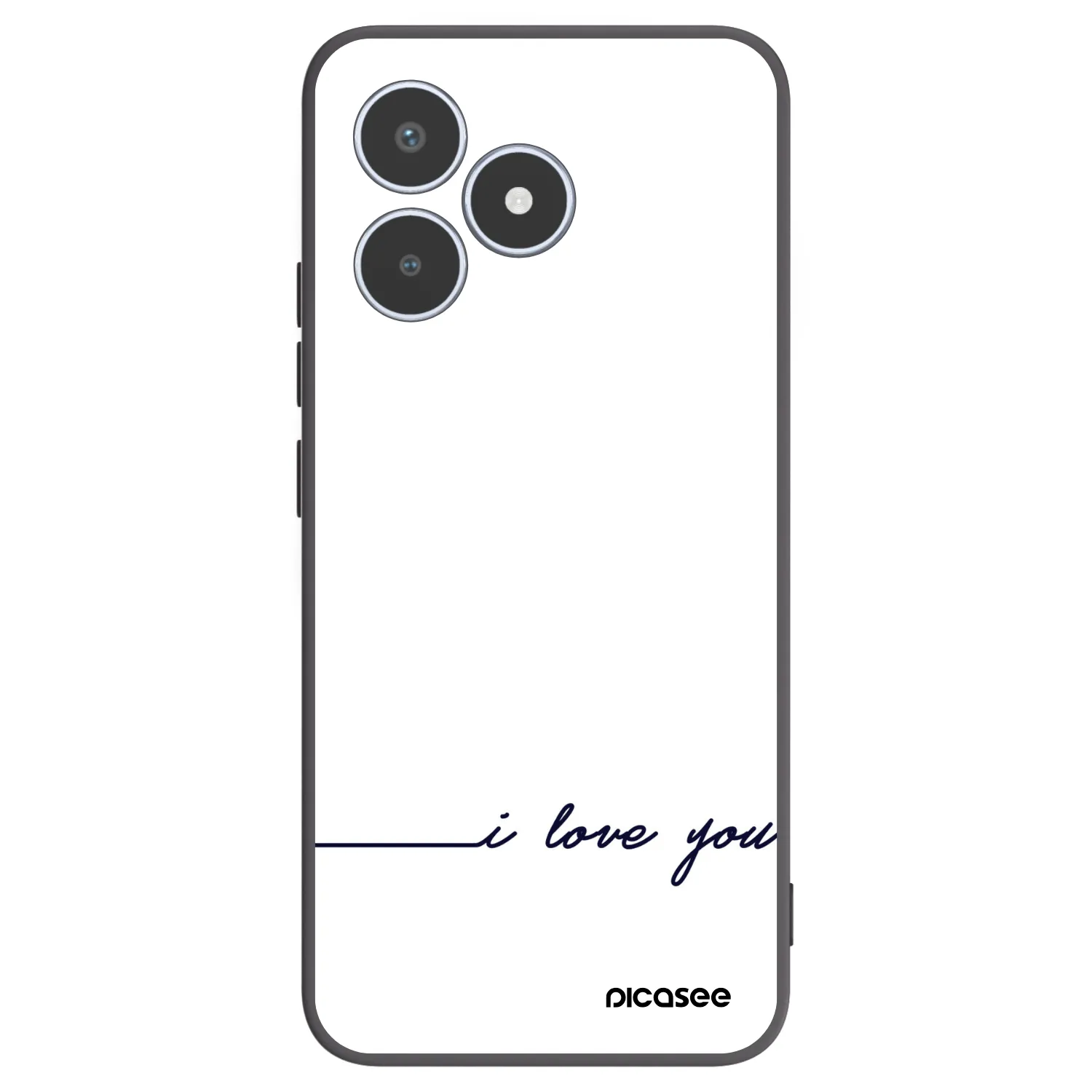 Picasee Realme C53 Hülle - Schwarzes Silikon - Ich liebe dich