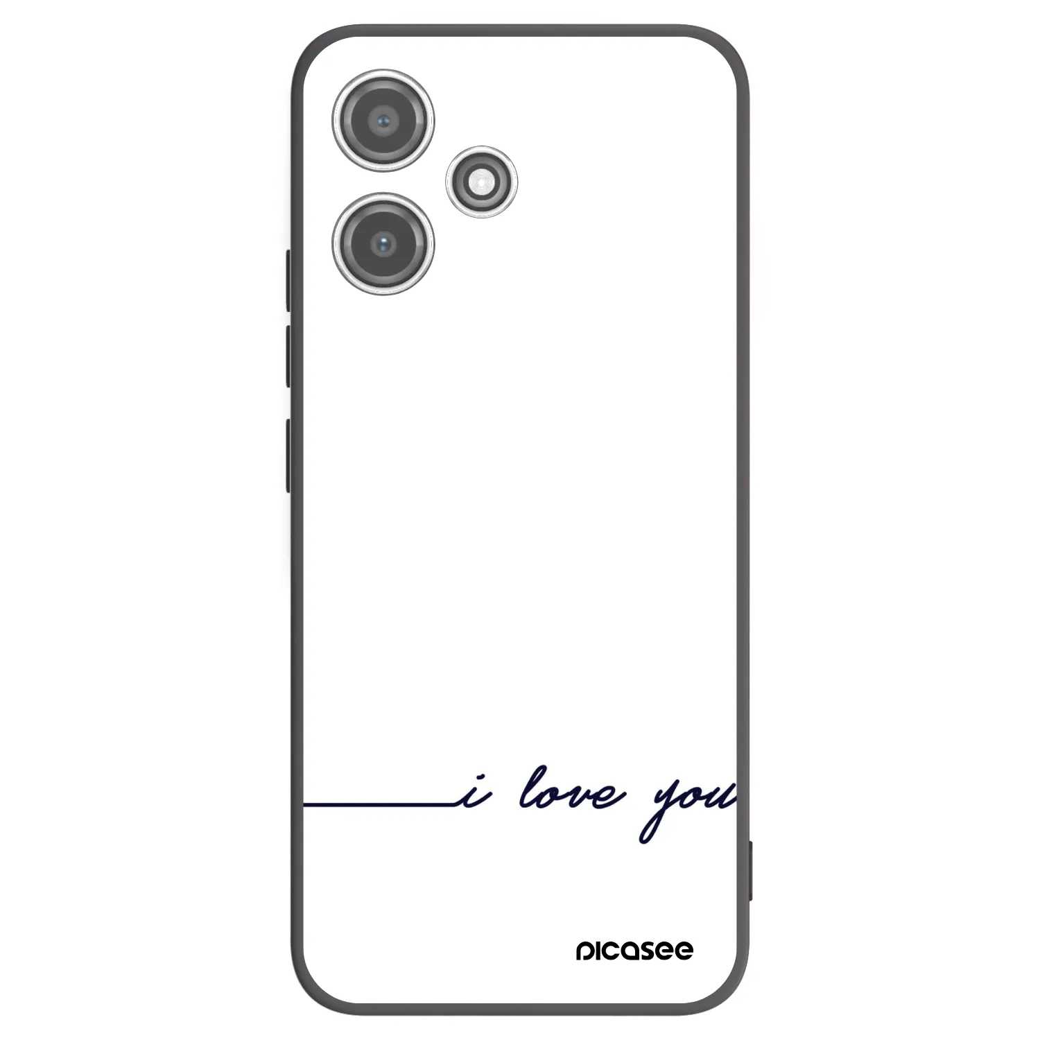 Picasee Xiaomi Redmi 12 5G Hülle - Schwarzes Silikon - Ich liebe dich