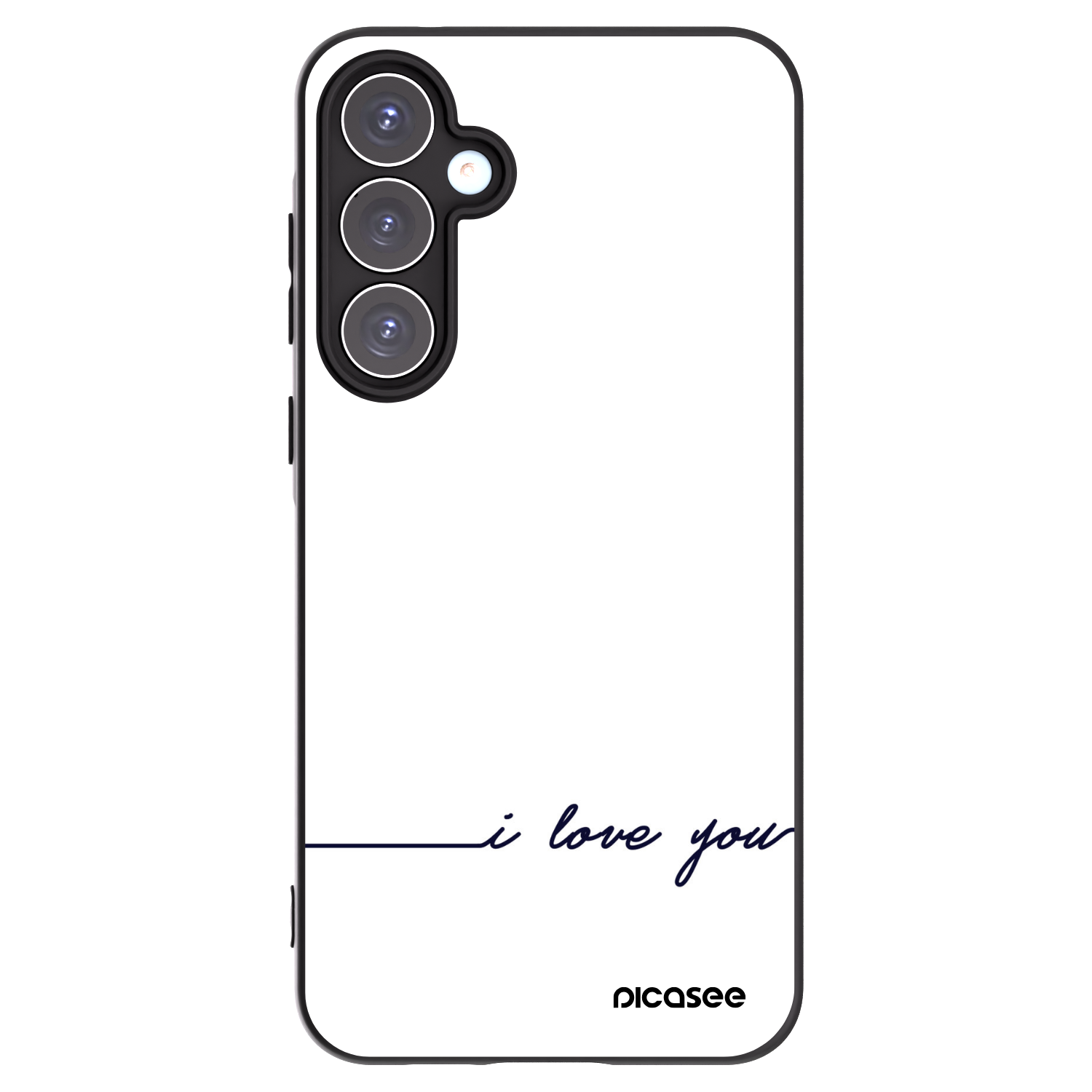 Picasee Samsung Galaxy A55 5G A556B Hülle - Schwarzes Silikon - Ich liebe dich