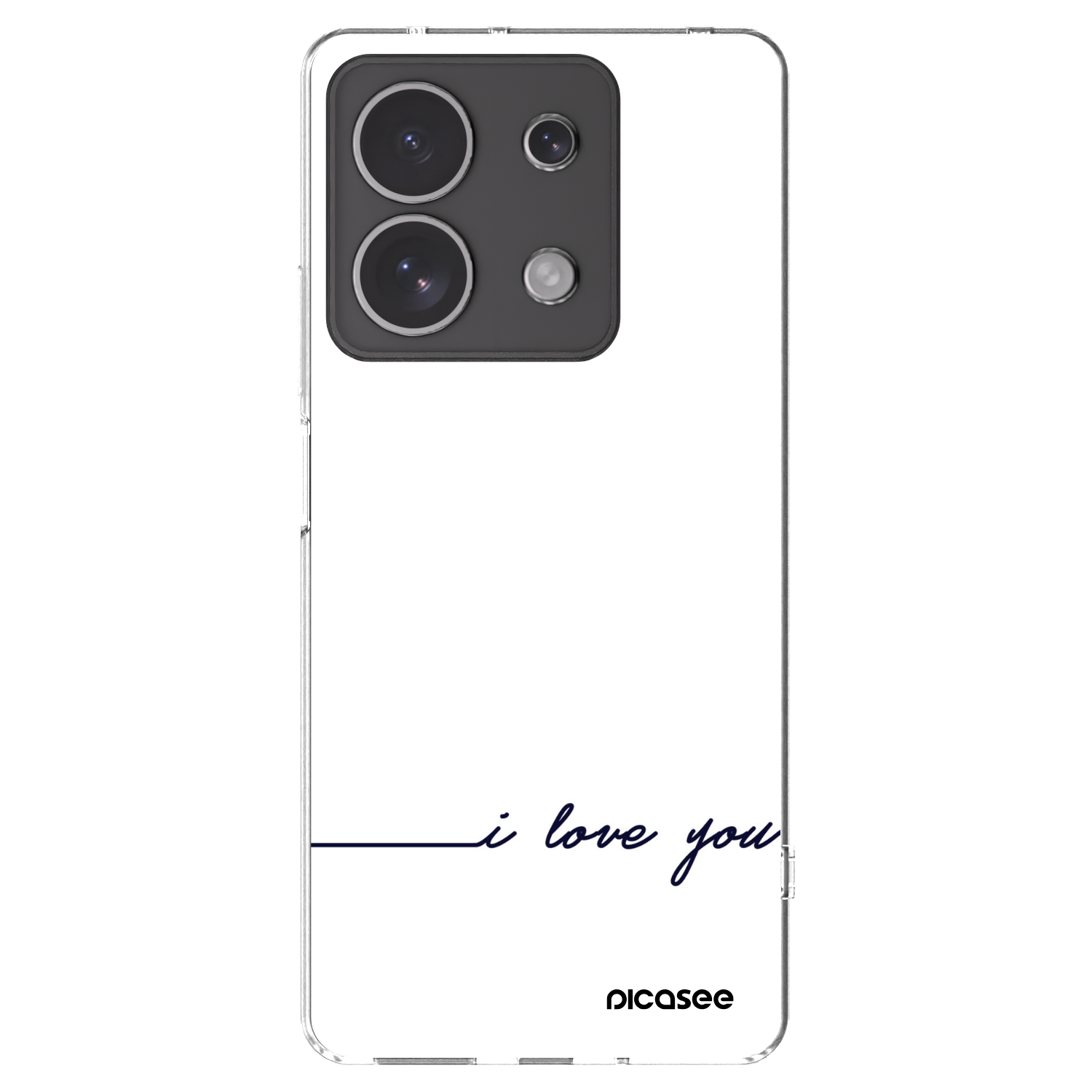 Picasee Xiaomi Redmi Note 13 4G Hülle - Transparentes Silikon - Ich liebe dich