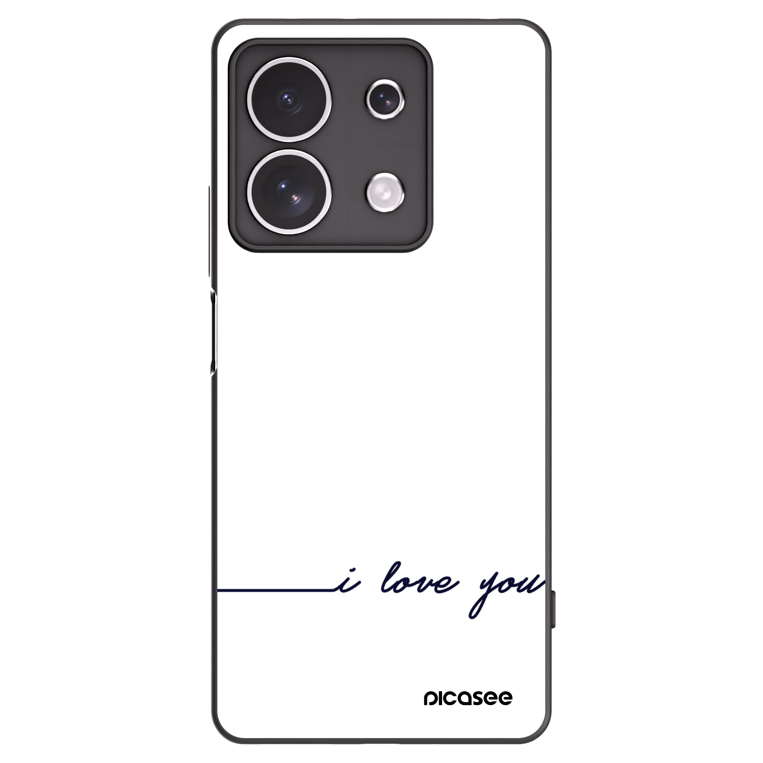 Picasee Xiaomi Redmi Note 13 4G Hülle - Schwarzes Silikon - Ich liebe dich