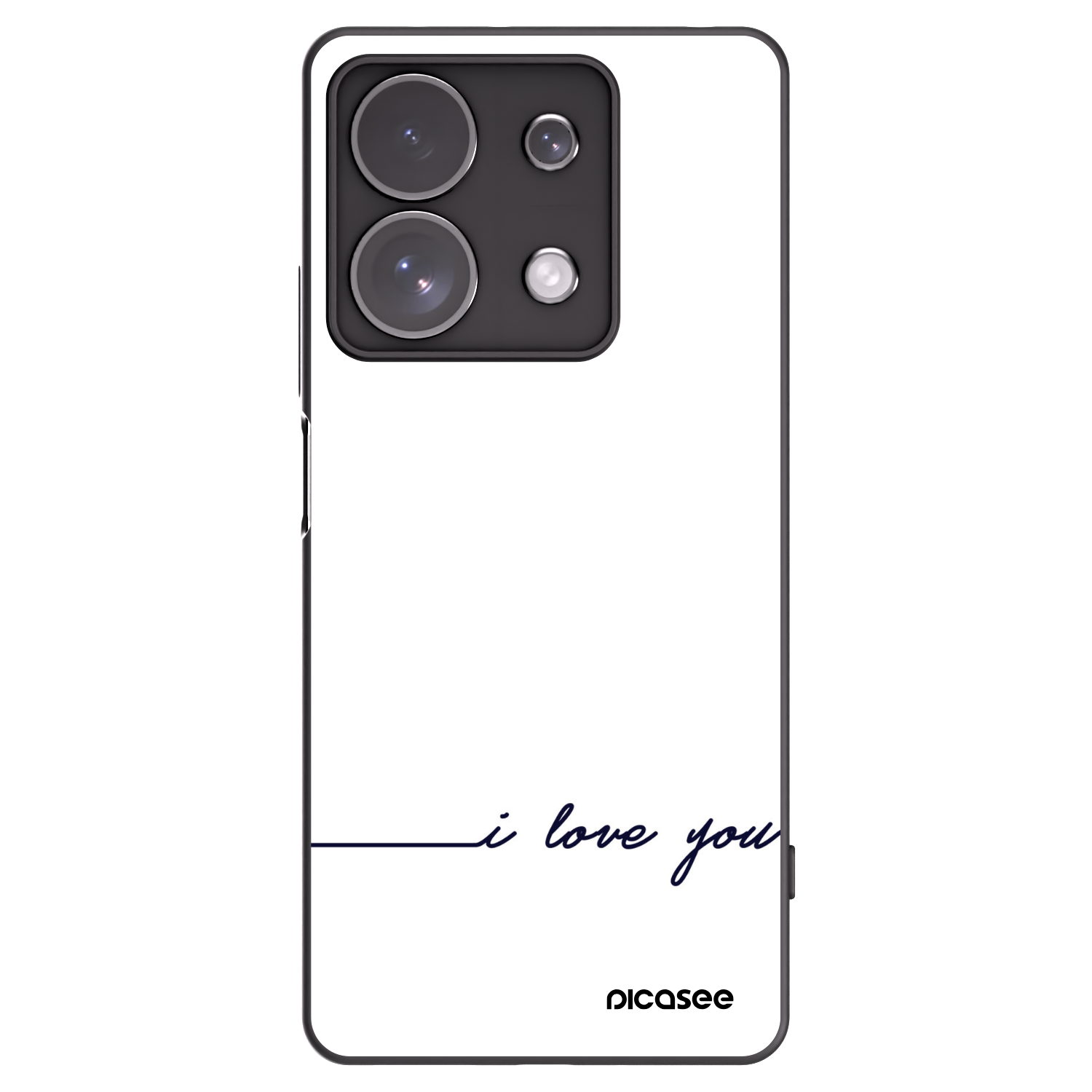 Picasee Xiaomi Redmi Note 13 Pro 4G Hülle - Schwarzes Silikon - Ich liebe dich