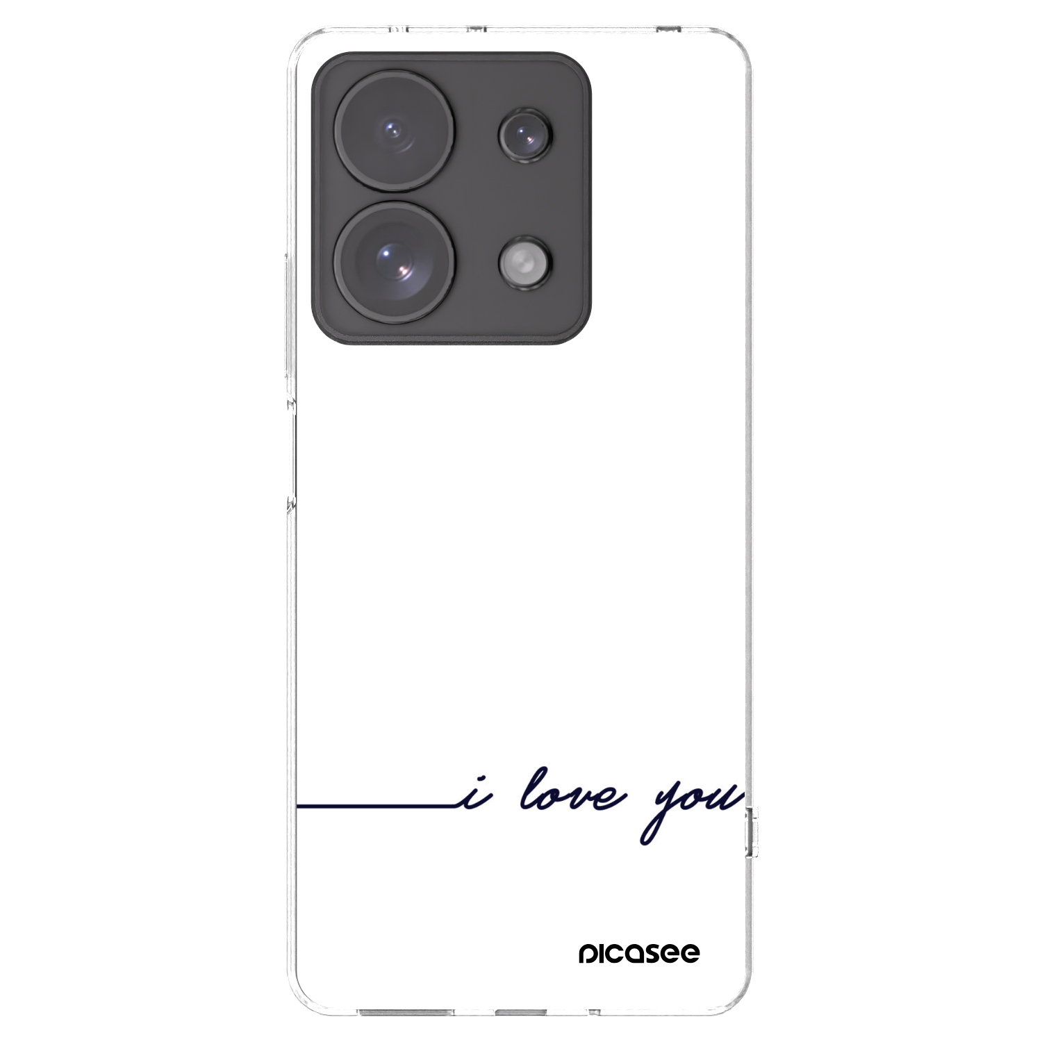 Picasee Xiaomi Redmi Note 13 Pro 4G Hülle - Transparentes Silikon - Ich liebe dich