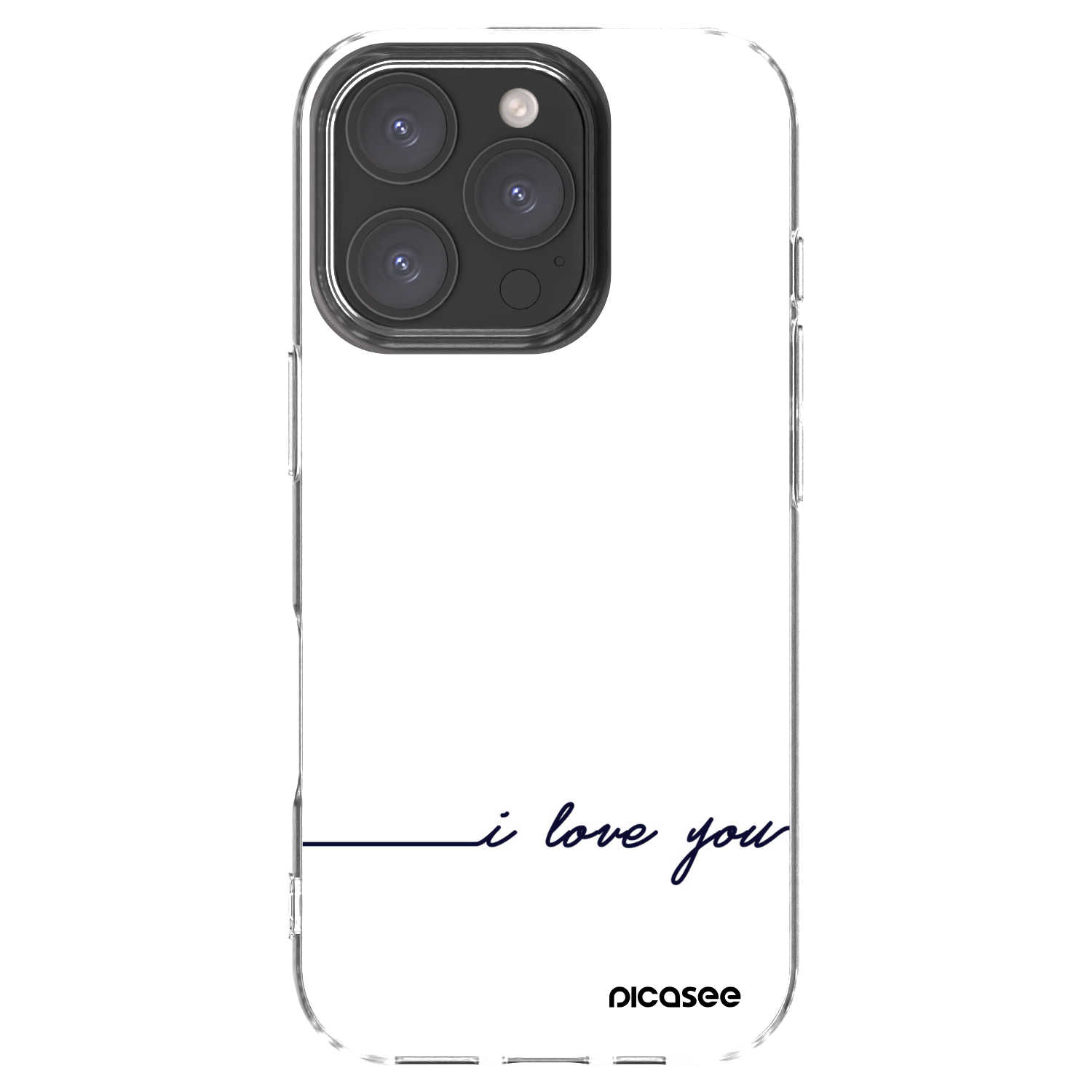 Picasee Apple iPhone 16 Pro Hülle - Transparentes Silikon - Ich liebe dich