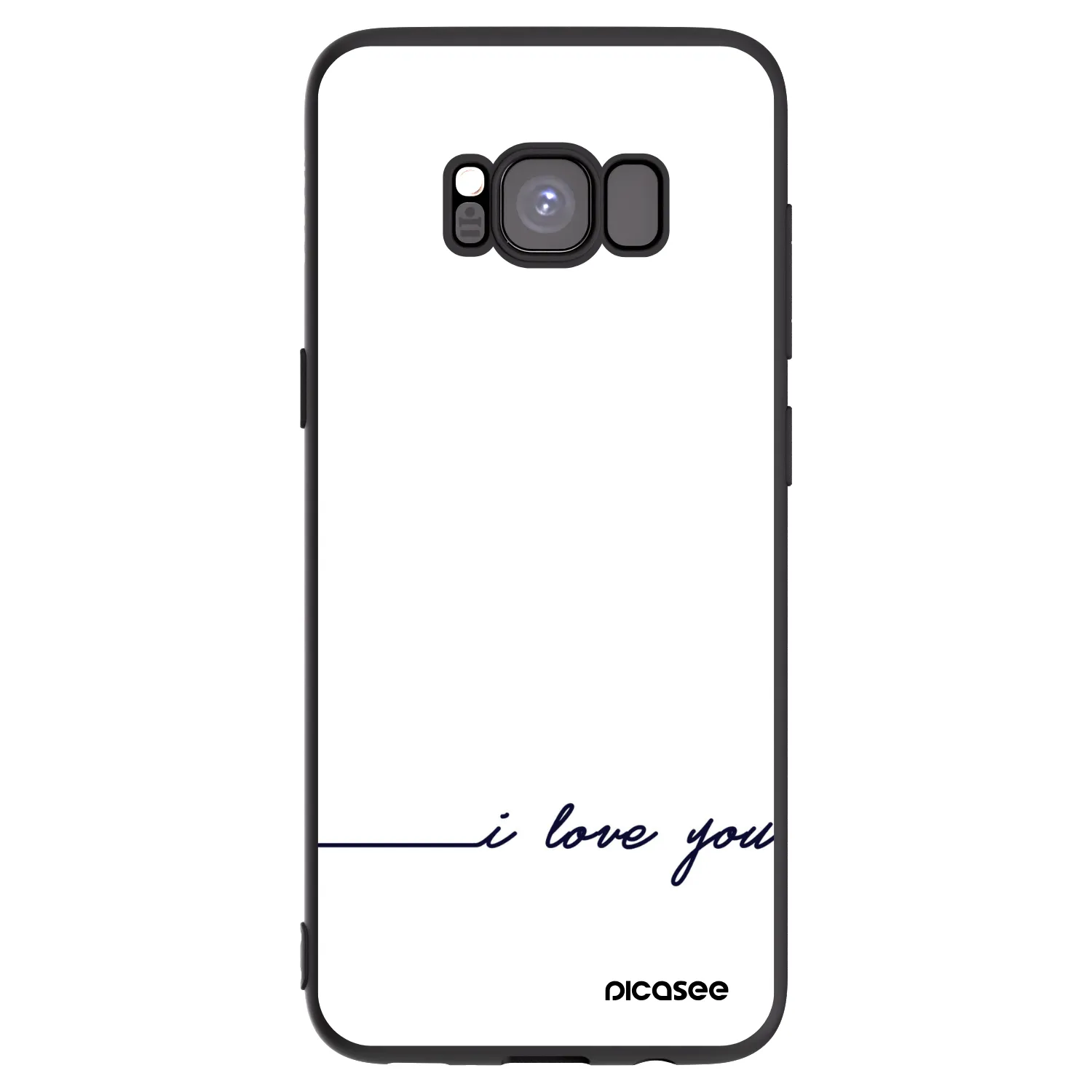 Picasee Samsung Galaxy S8 G950F Hülle - Schwarzes Silikon - Ich liebe dich