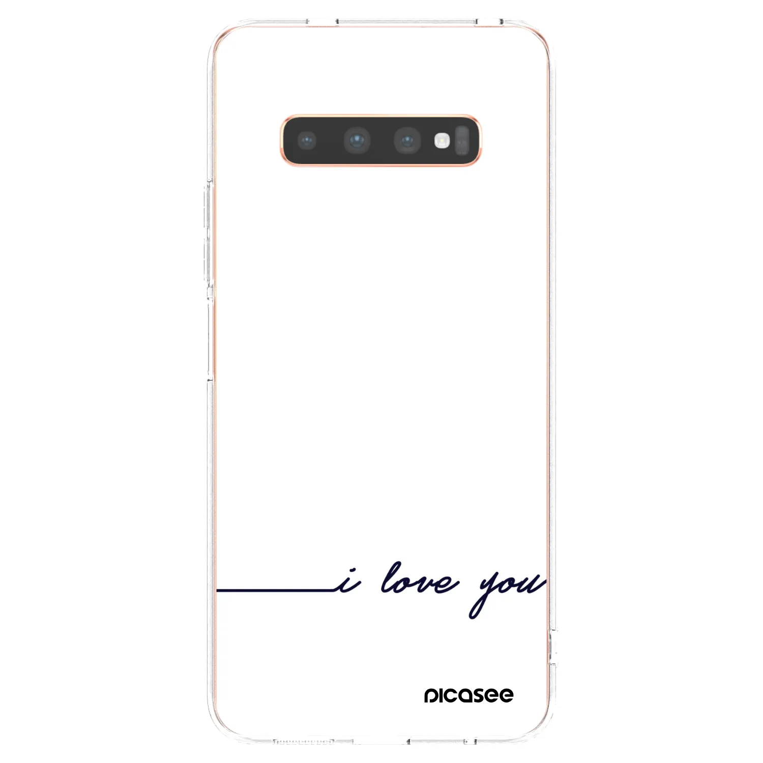 Picasee Samsung Galaxy S10 Plus G975 Hülle - Transparentes Silikon - Ich liebe dich