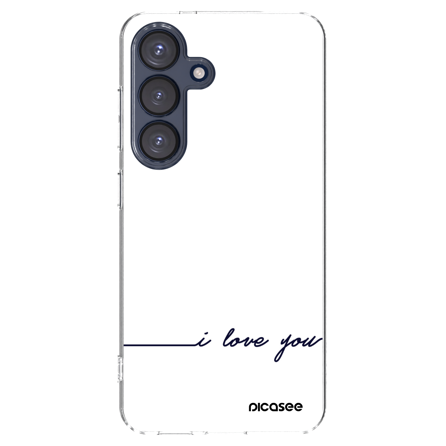 Picasee Samsung Galaxy S25 5G Hülle - Transparentes Silikon - Ich liebe dich