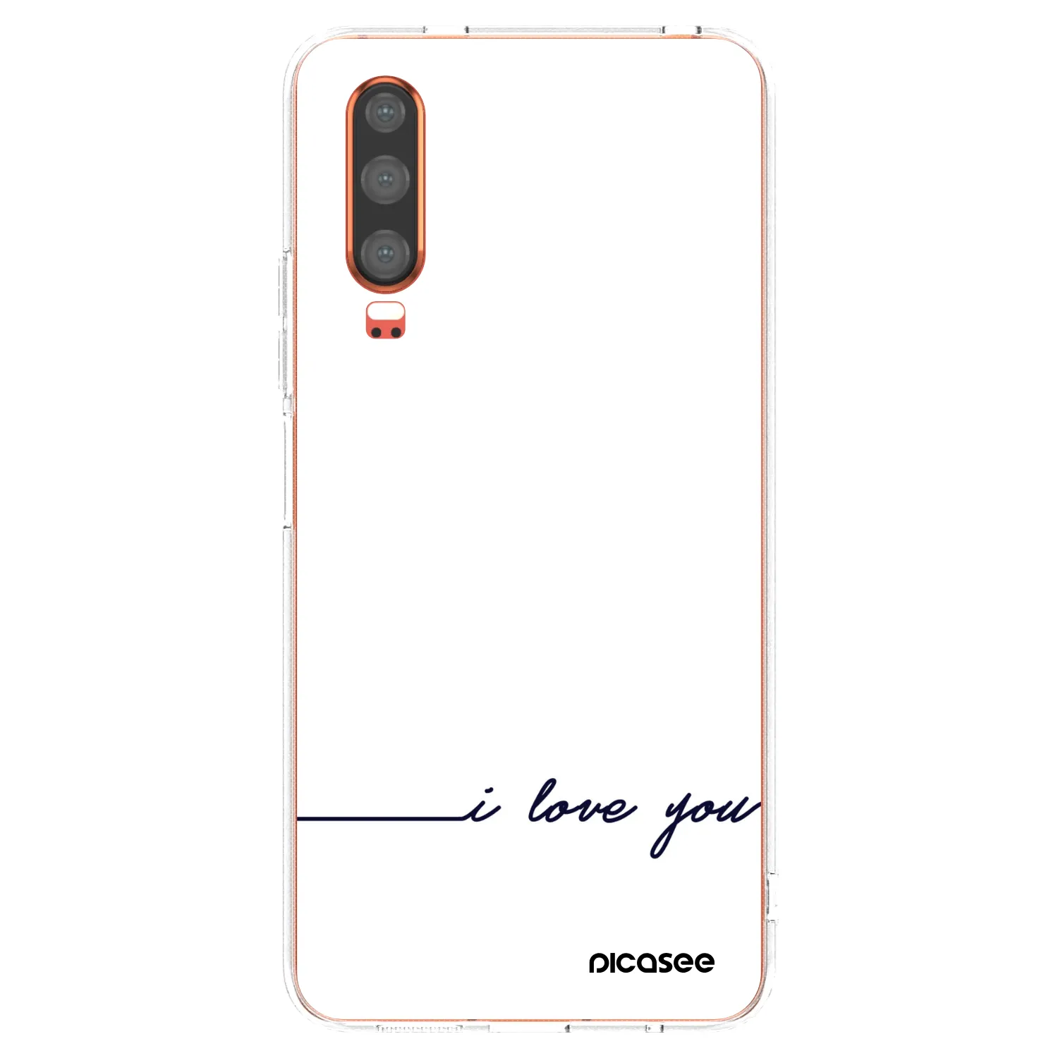Picasee Huawei P30 Hülle - Transparentes Silikon - Ich liebe dich
