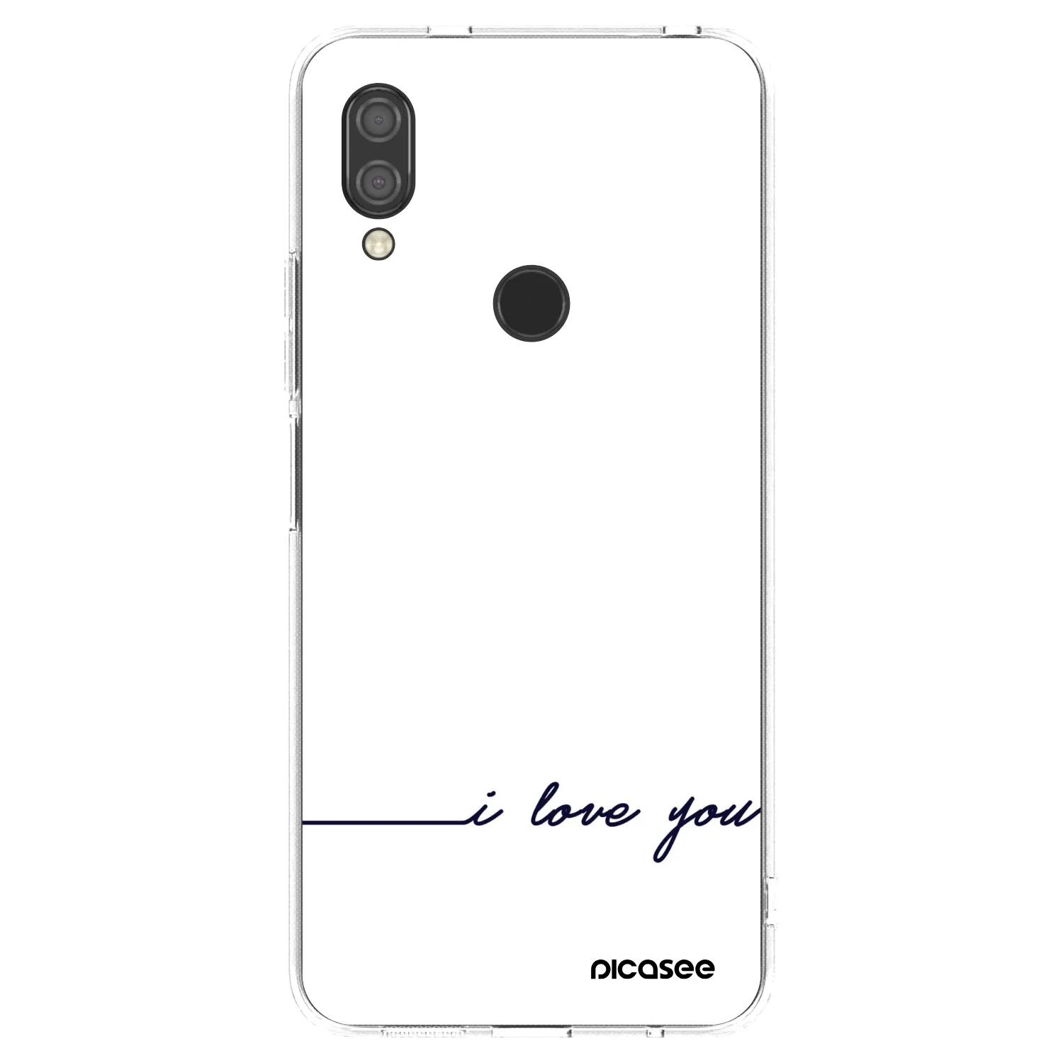 Picasee Xiaomi Redmi 7 Hülle - Transparentes Silikon - Ich liebe dich