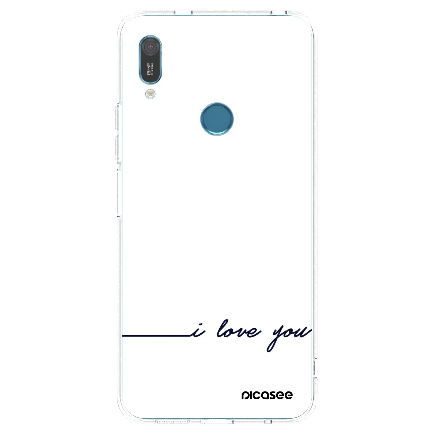 Picasee Huawei Y6 2019 Hülle - Transparentes Silikon - Ich liebe dich