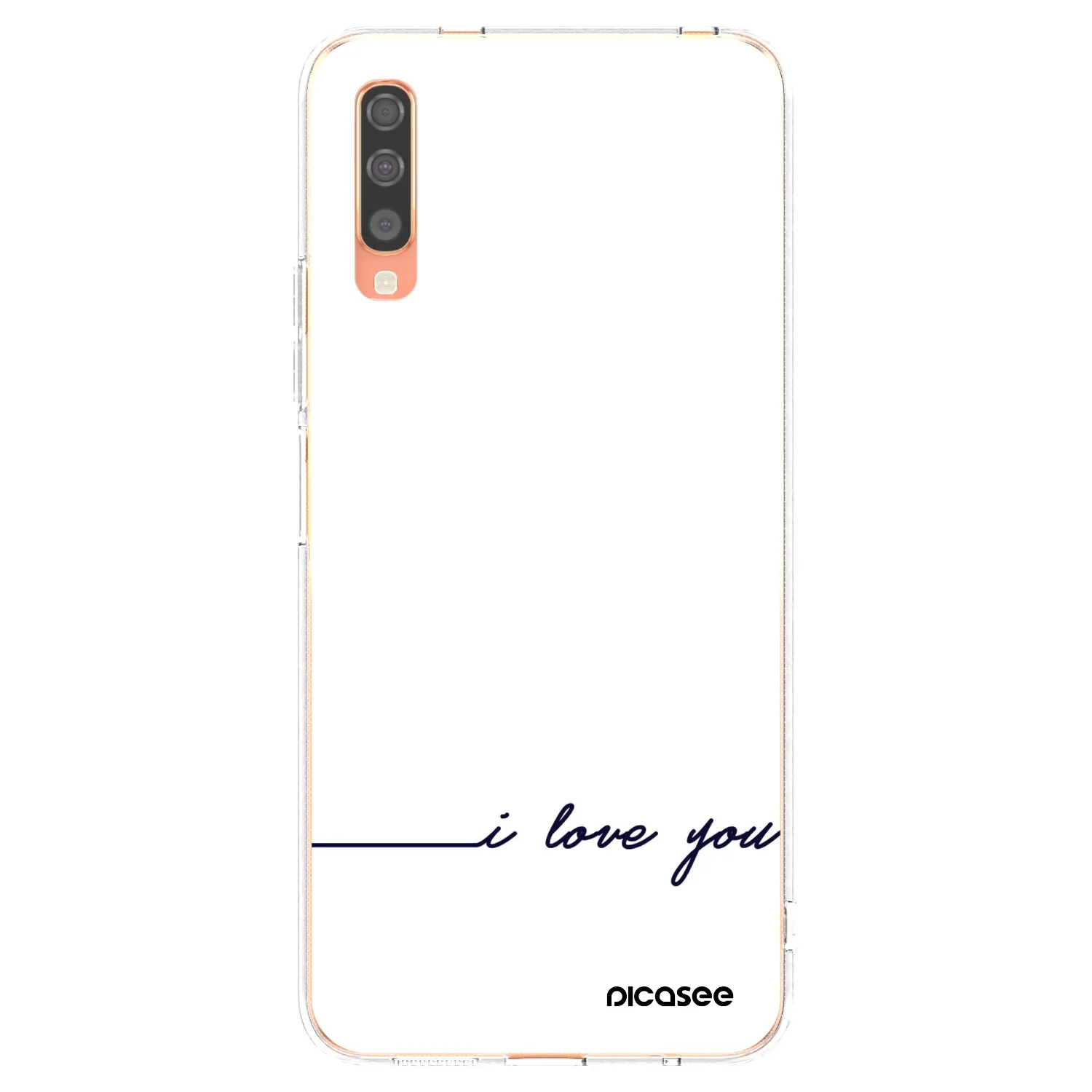 Picasee Samsung Galaxy A70 A705F Hülle - Transparentes Silikon - Ich liebe dich
