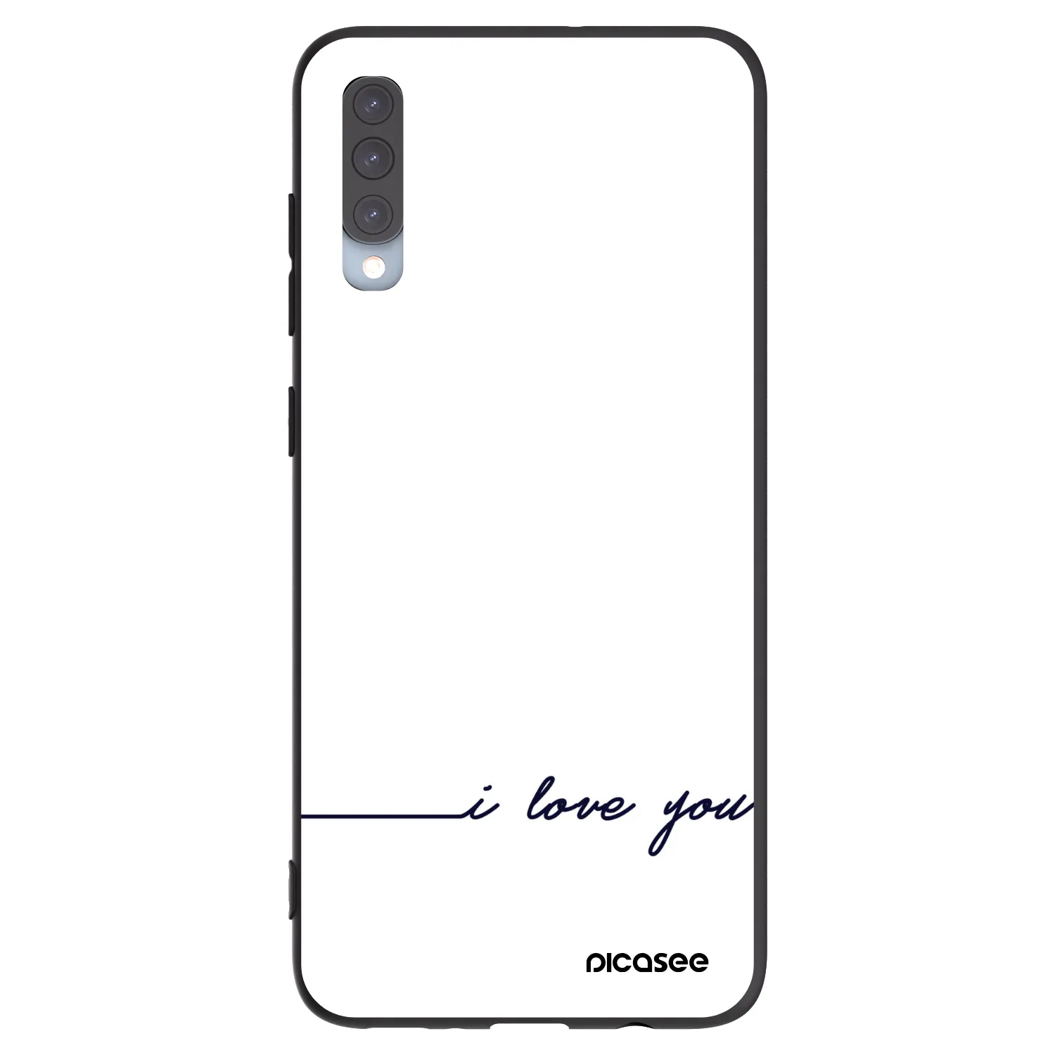 Picasee Samsung Galaxy A70 A705F Hülle - Schwarzes Silikon - Ich liebe dich
