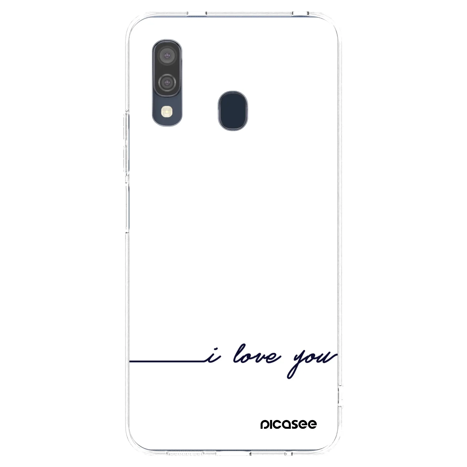 Picasee Samsung Galaxy A40 A405F Hülle - Transparentes Silikon - Ich liebe dich