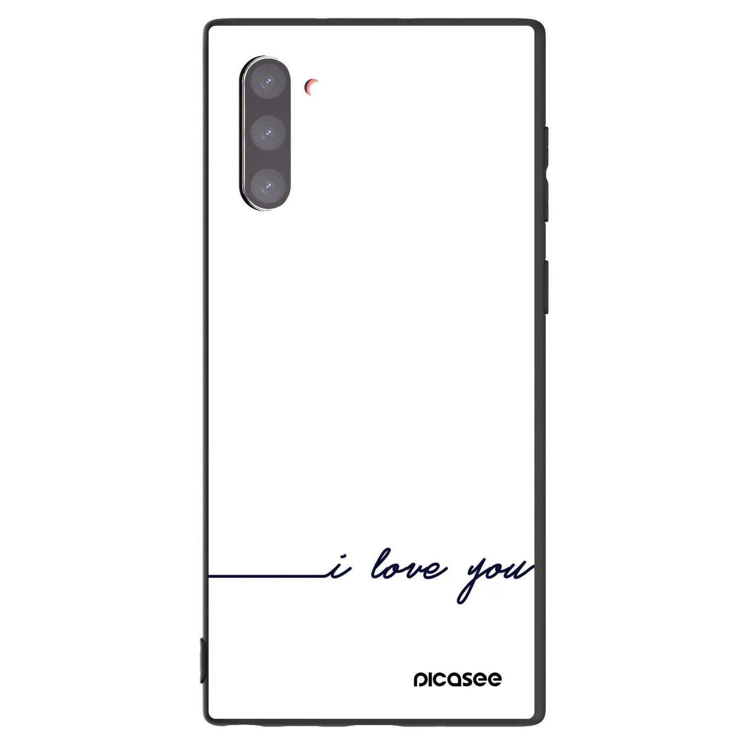 Picasee Samsung Galaxy Note 10 N970F Hülle - Schwarzes Silikon - Ich liebe dich