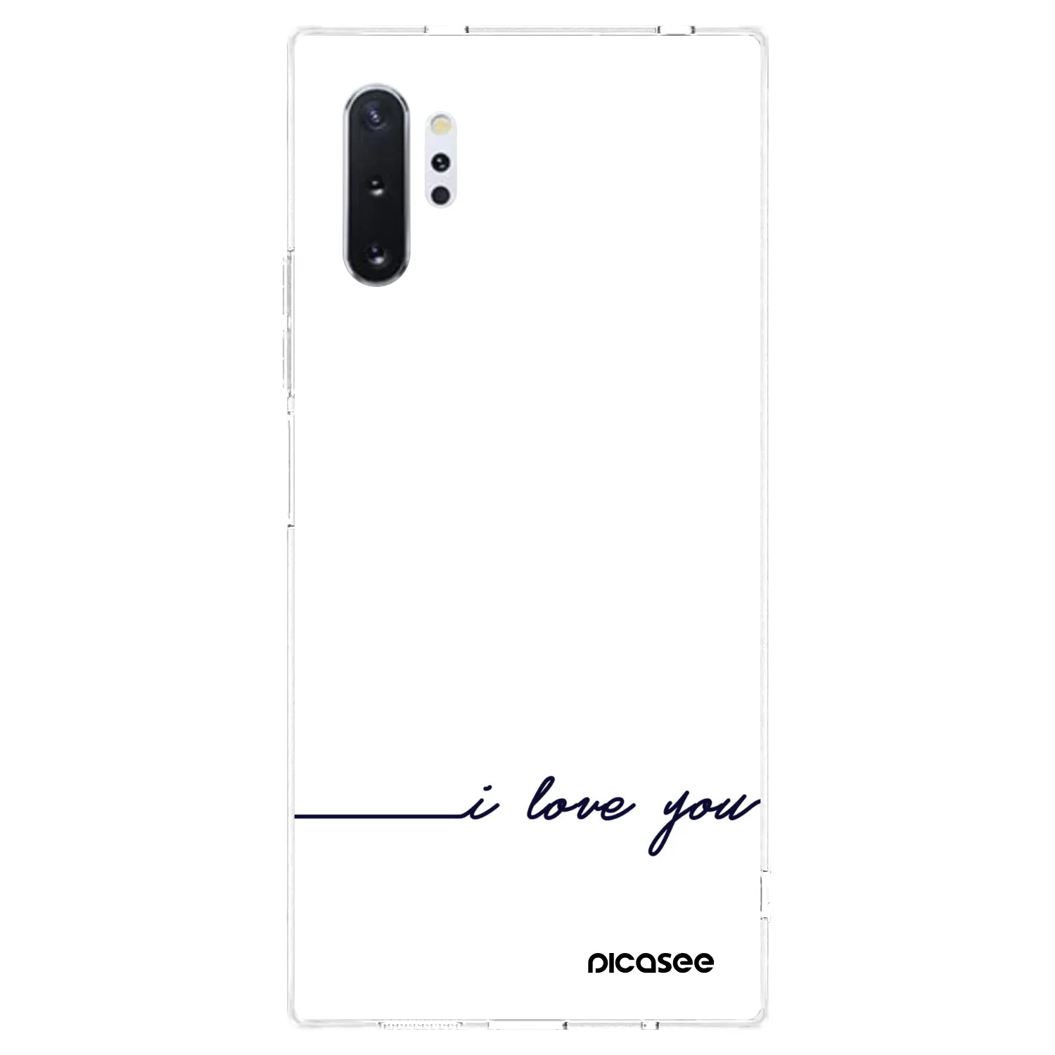 Picasee Samsung Galaxy Note 10+ N975F Hülle - Transparentes Silikon - Ich liebe dich