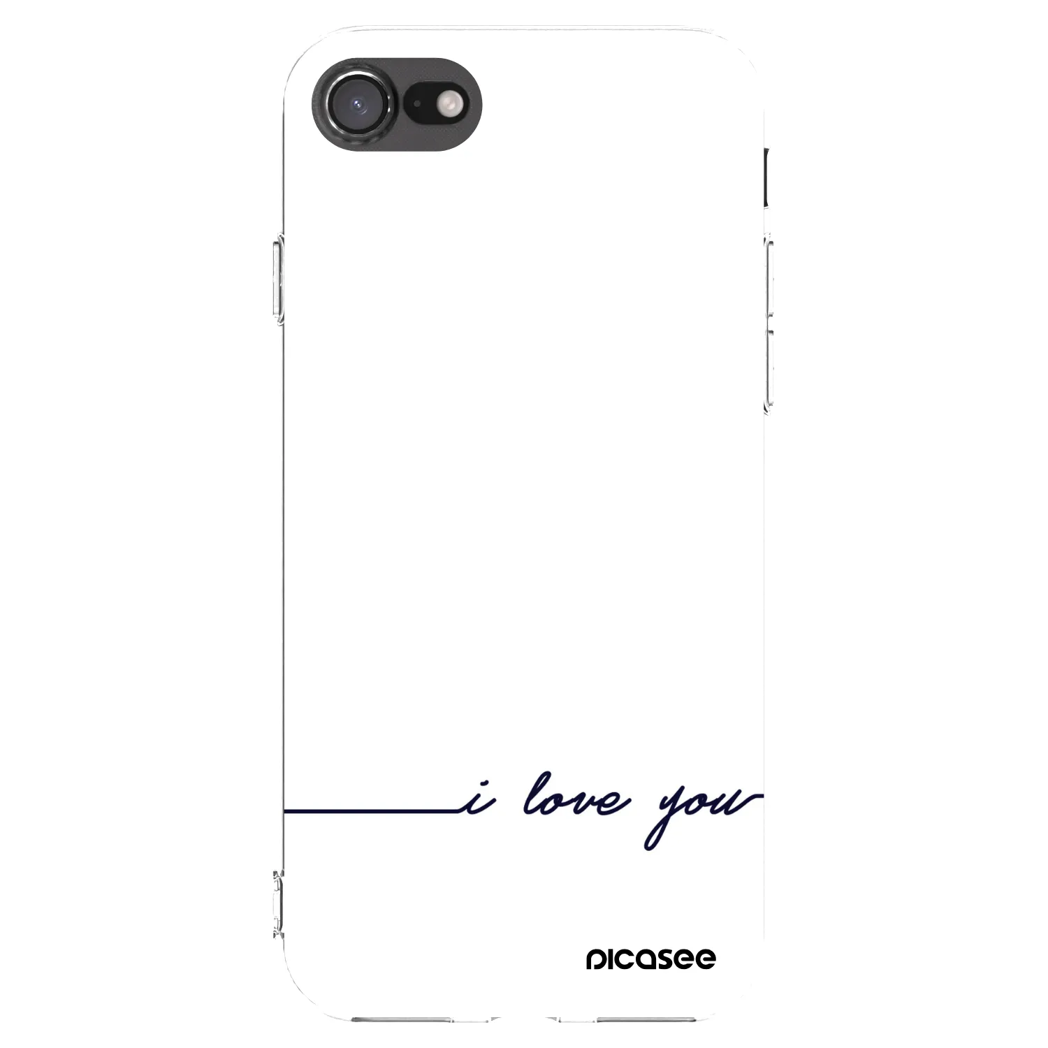 Picasee Apple iPhone 8 Hülle - Transparentes Silikon - Ich liebe dich