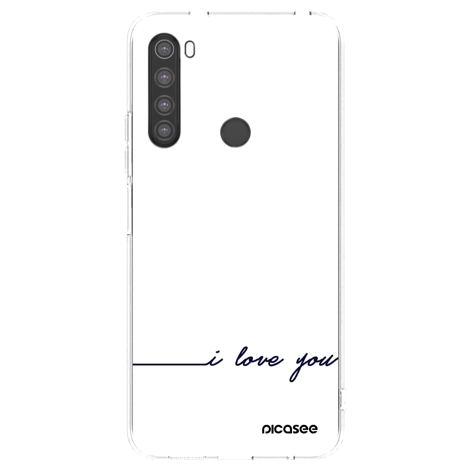 Picasee Xiaomi Redmi Note 8 Hülle - Transparentes Silikon - Ich liebe dich