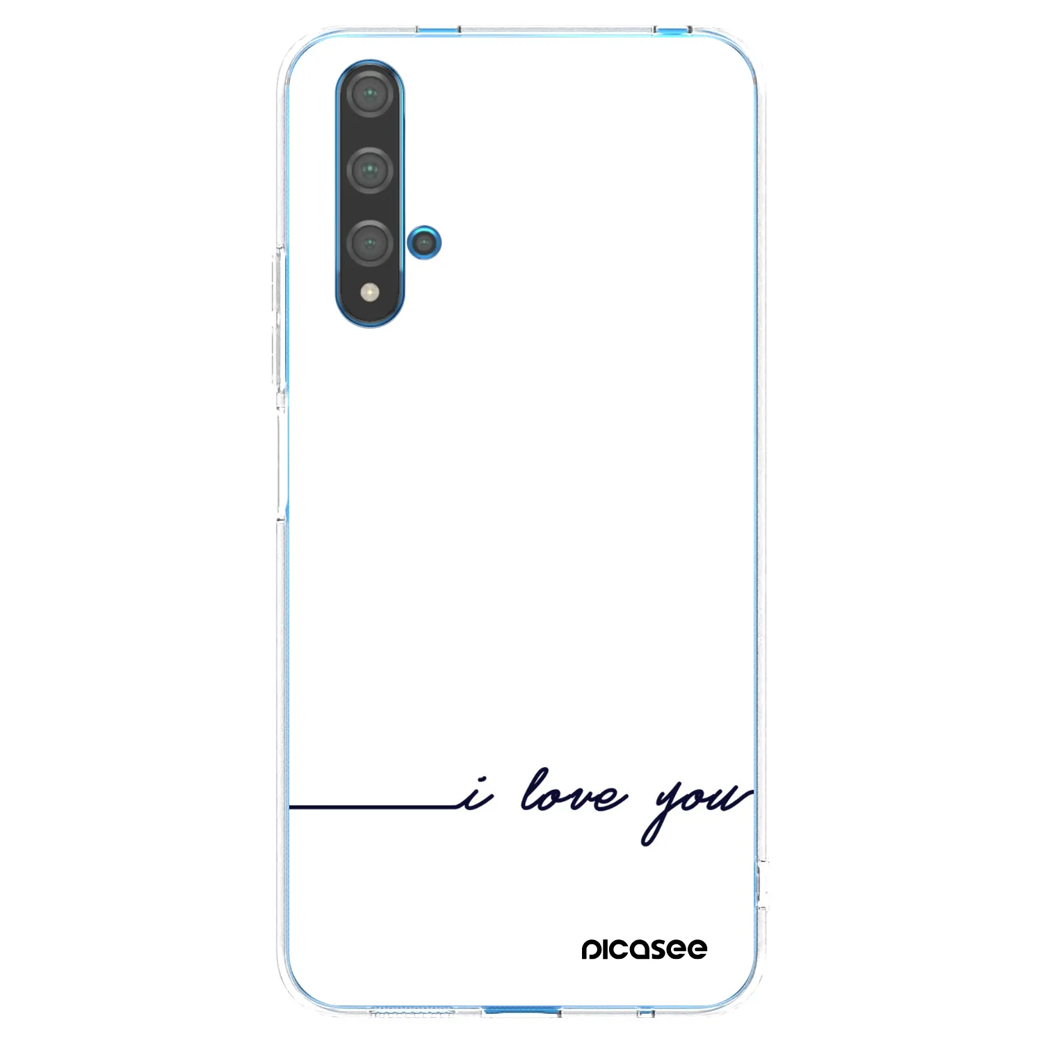 Picasee Huawei Nova 5T Hülle - Transparentes Silikon - Ich liebe dich