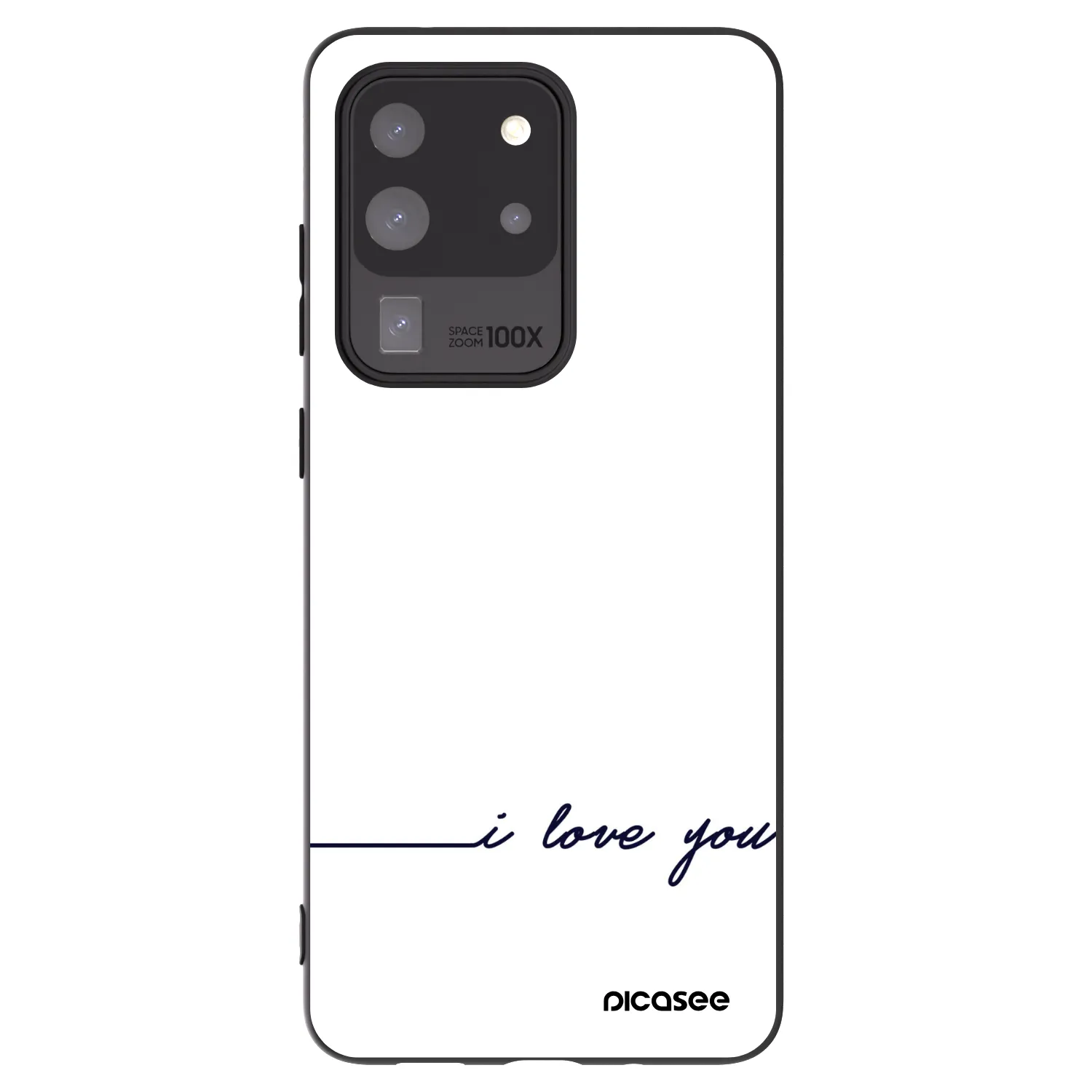 Picasee Samsung Galaxy S20 Ultra 5G G988F Hülle - Schwarzes Silikon - Ich liebe dich