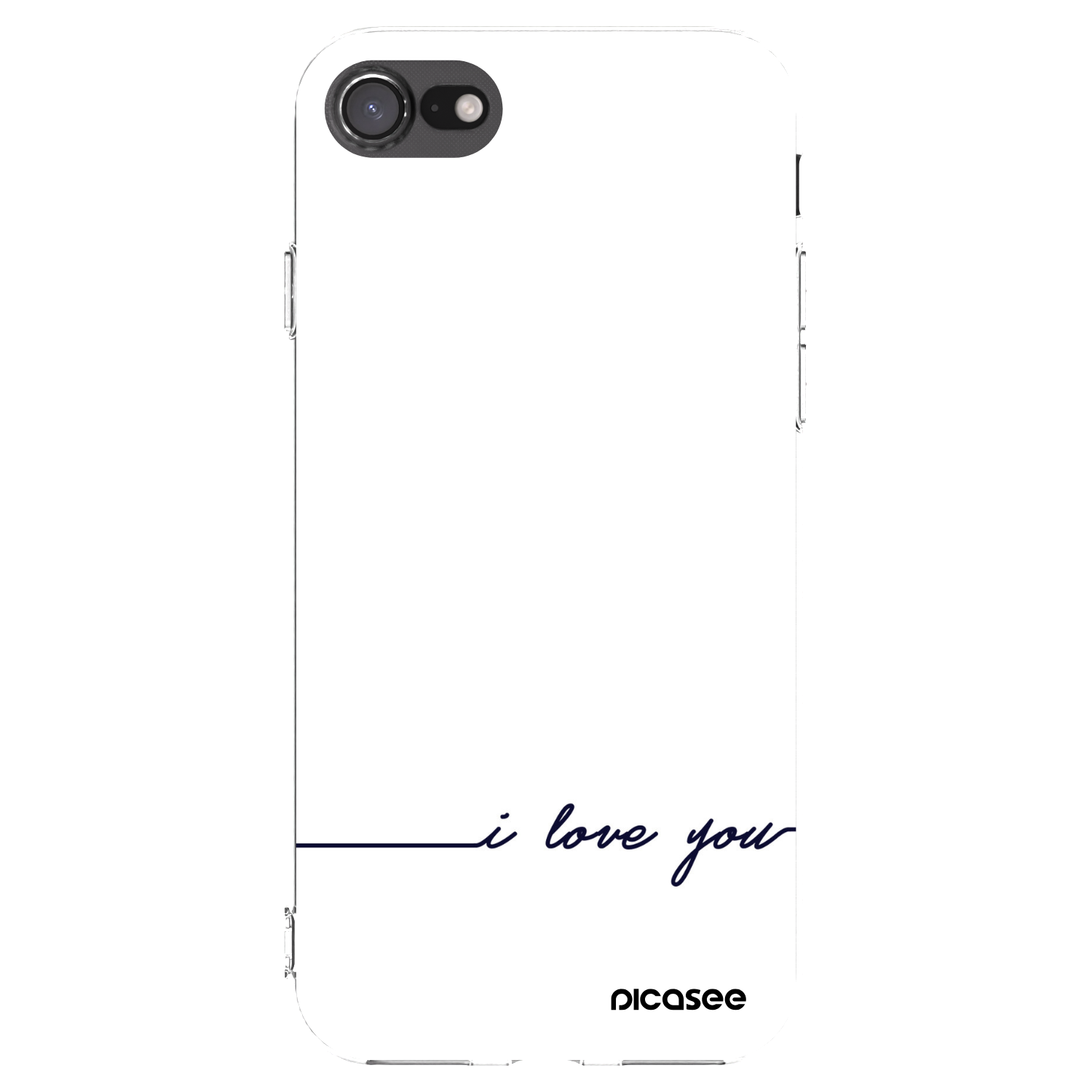 Picasee Apple iPhone SE 2020 Hülle - Transparentes Silikon - Ich liebe dich