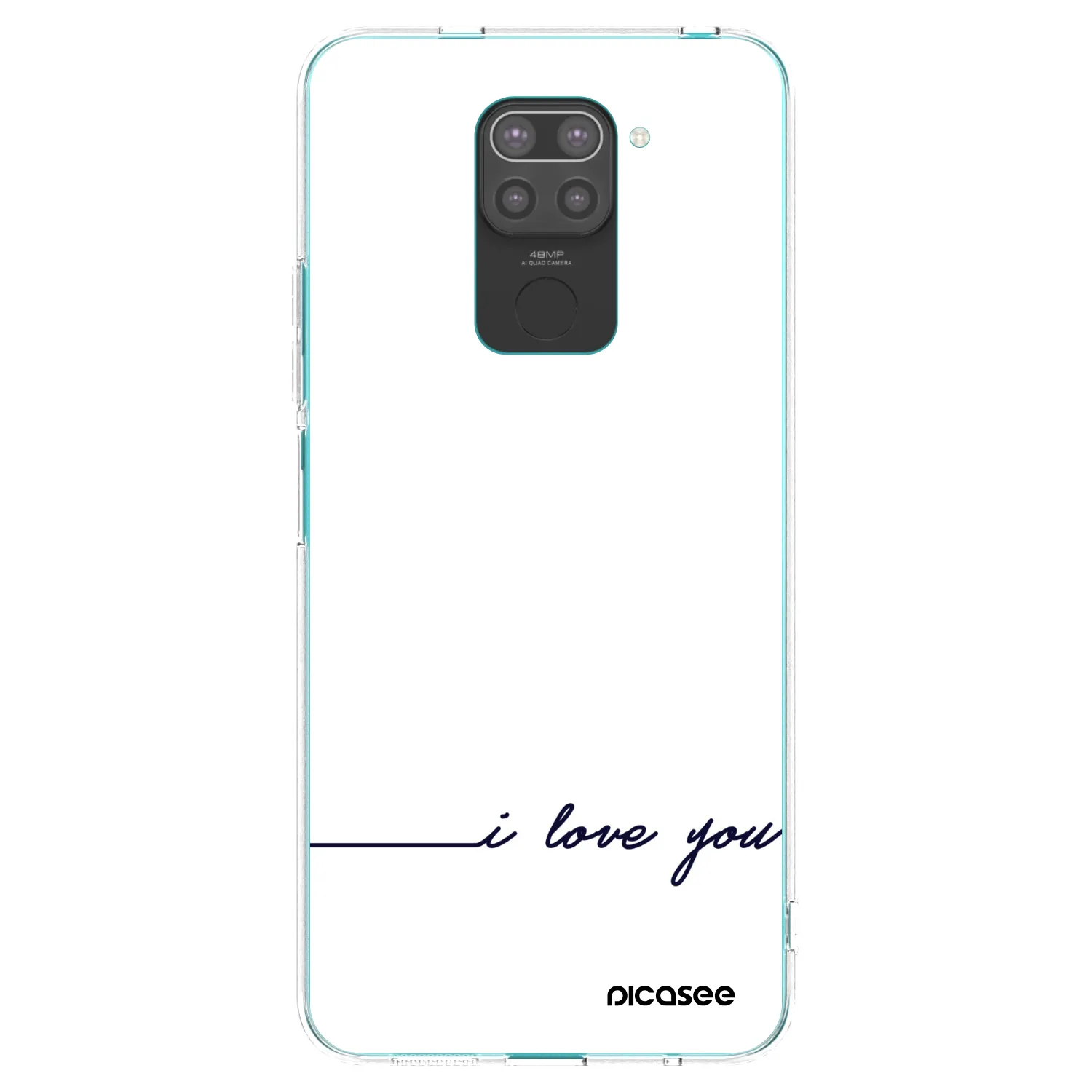 Picasee Xiaomi Redmi Note 9 Hülle - Schwarzes Silikon - Ich liebe dich