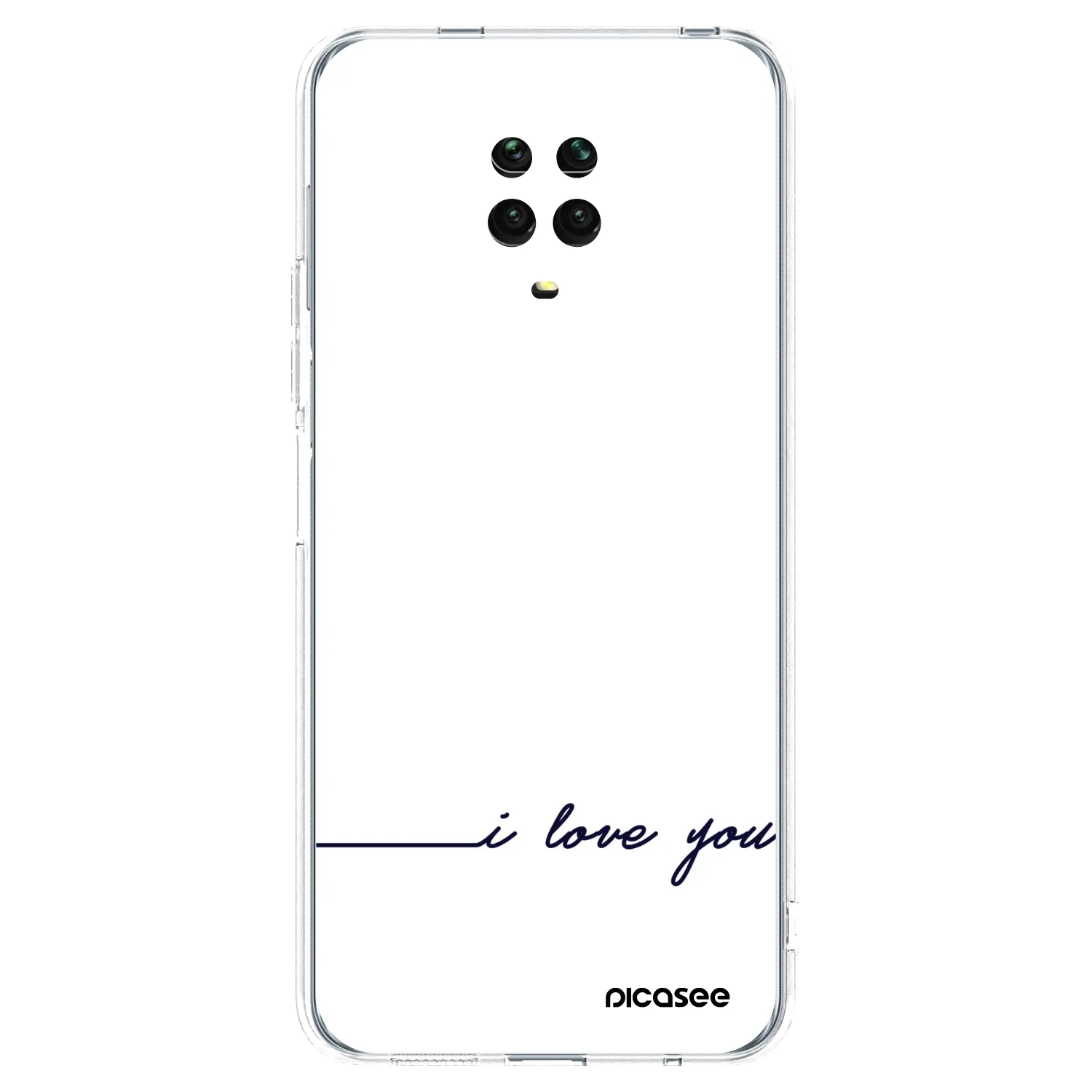 Picasee Xiaomi Redmi Note 9S Hülle - Transparentes Silikon - Ich liebe dich