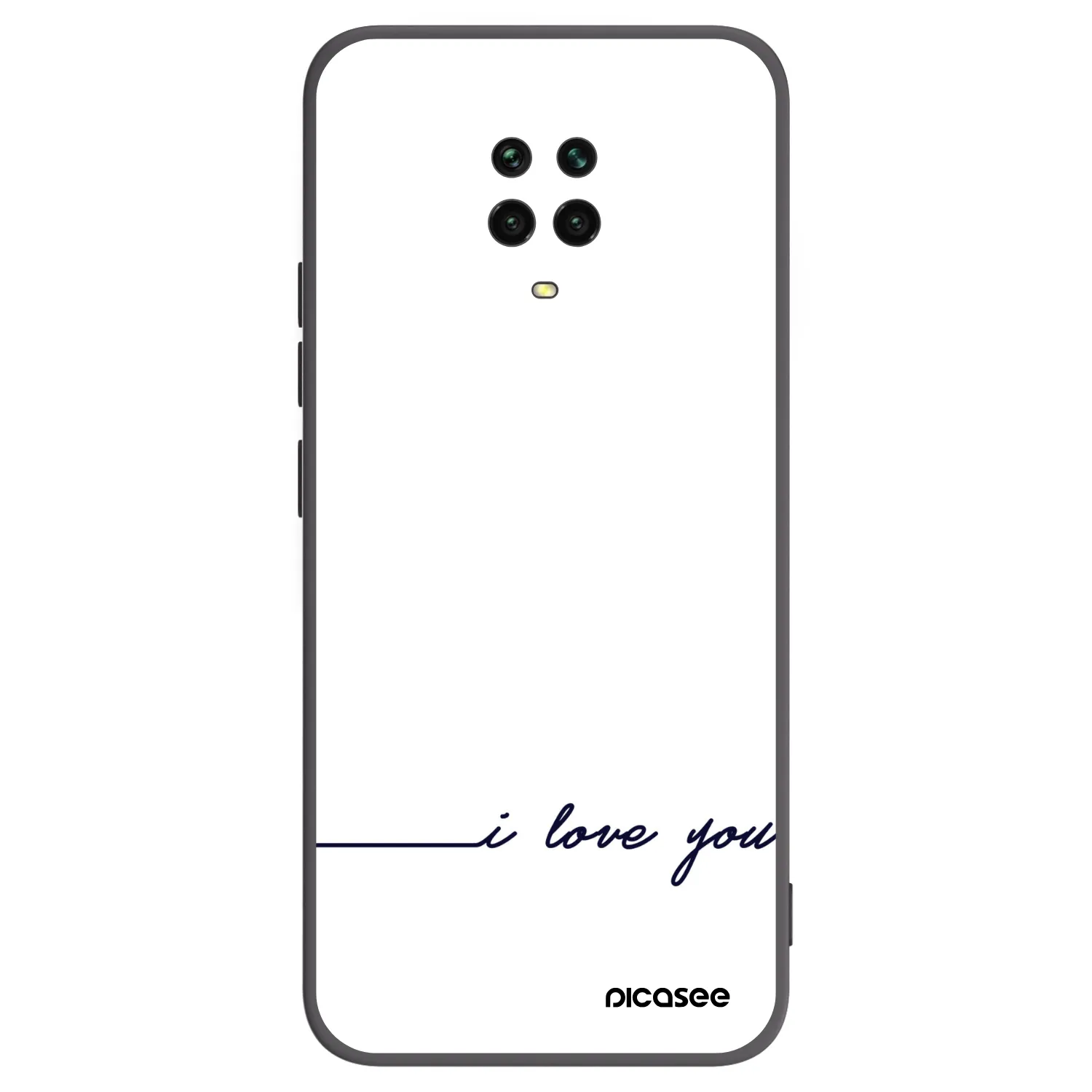 Picasee Xiaomi Redmi Note 9S Hülle - Schwarzes Silikon - Ich liebe dich